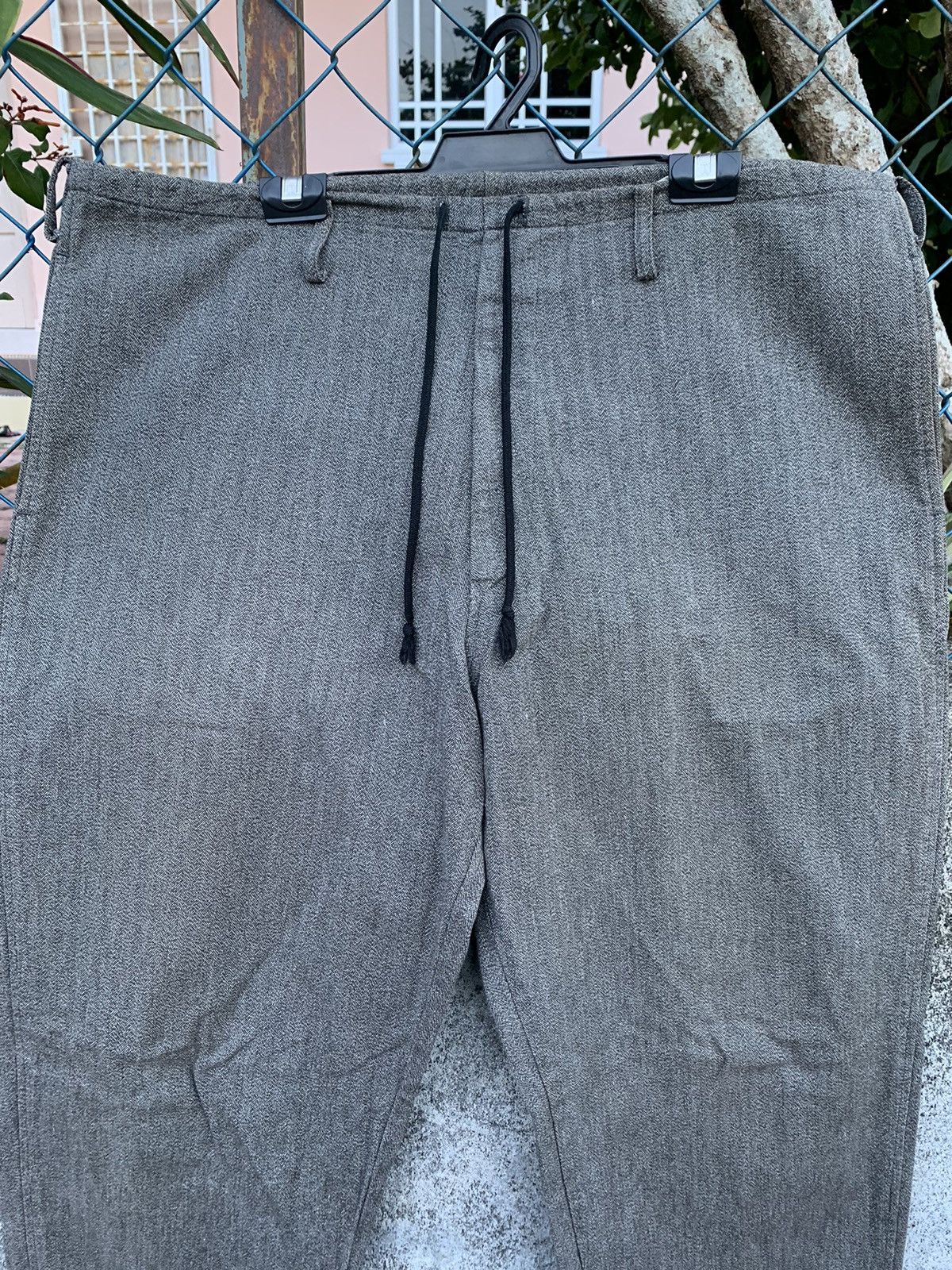 Japanese Brand Y’s Yohji Yamamoto Salt & Pepper Herringbone Twill Cotton Size US 42 / EU 58 - 3 Thumbnail