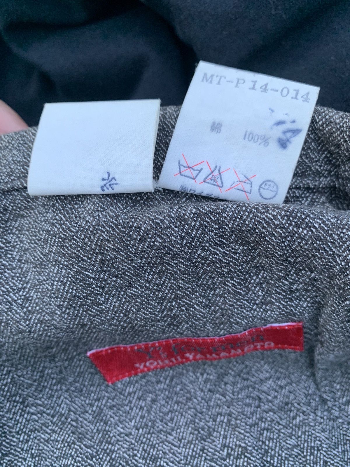 Japanese Brand Y’s Yohji Yamamoto Salt & Pepper Herringbone Twill Cotton Size US 42 / EU 58 - 12 Thumbnail