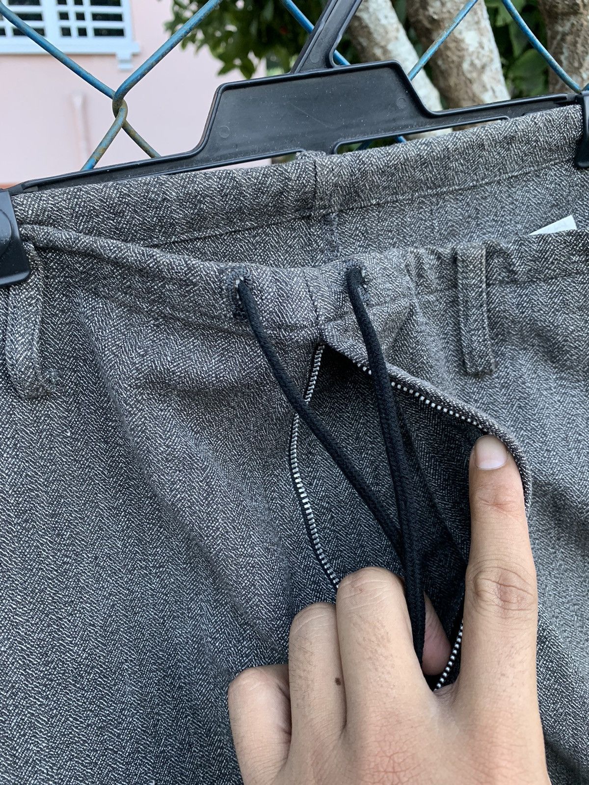 Japanese Brand Y’s Yohji Yamamoto Salt & Pepper Herringbone Twill Cotton Size US 42 / EU 58 - 4 Thumbnail