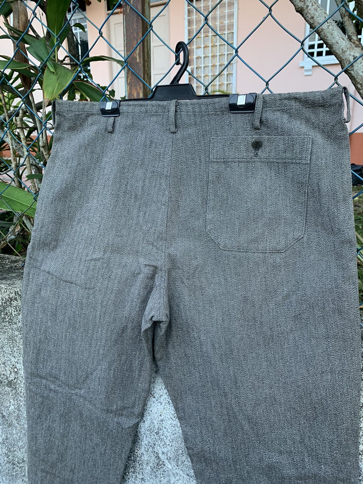 Japanese Brand Y’s Yohji Yamamoto Salt & Pepper Herringbone Twill Cotton Size US 42 / EU 58 - 7 Thumbnail