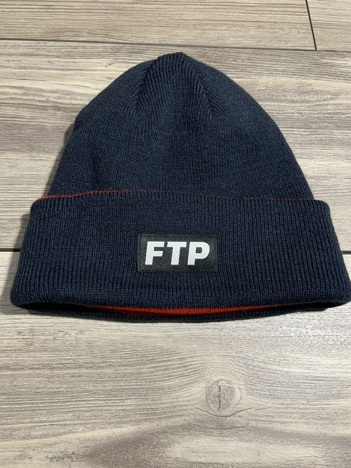 Fuck The Population FTP Reversible Navy/Red Beanie Size ONE SIZE - 2 Thumbnail