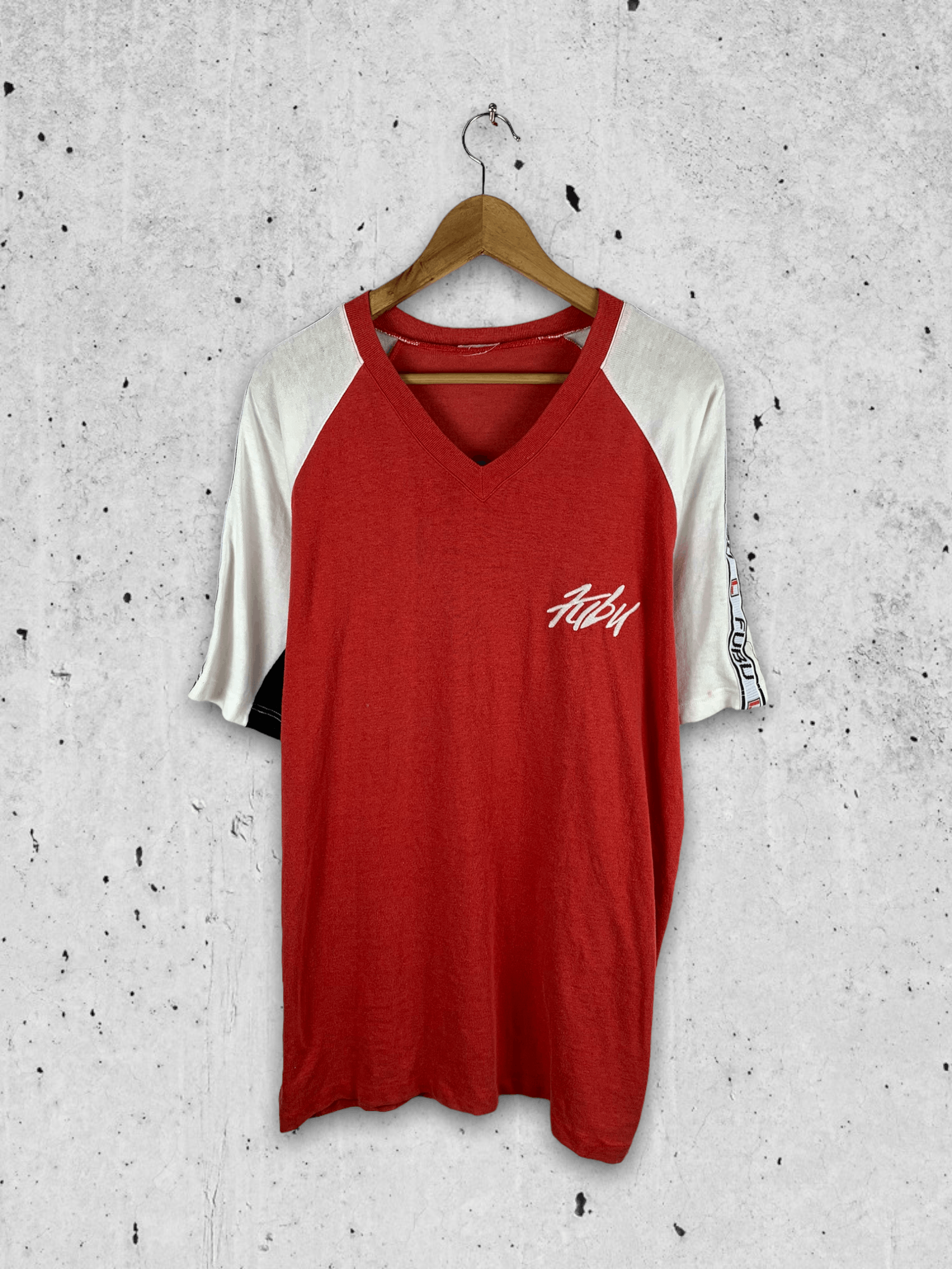 Fubu Rare! Vintage 90s Fubu Sports Side Tape Embroided Logo Tee Size US L / EU 52-54 / 3 - 2 Thumbnail