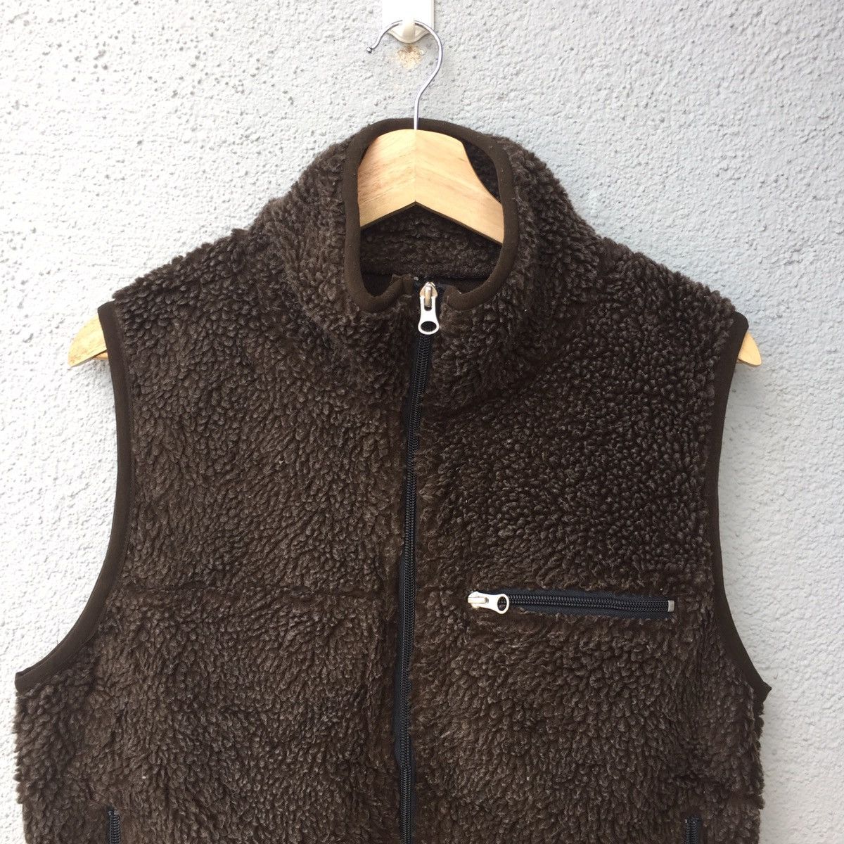 Japanese Brand Vintage Camp7 Sherpa Fleece Zipper Vest Jacket Size US M / EU 48-50 / 2 - 2 Thumbnail