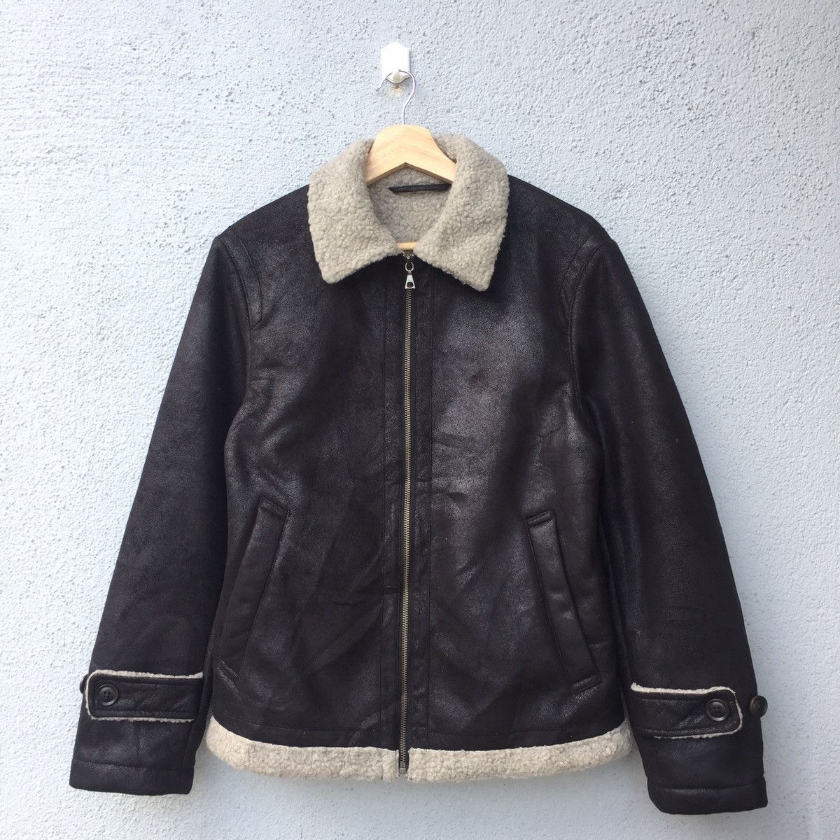 Japanese Brand Vintage Japanese Black Jacket Sherpa Lining Size US M / EU 48-50 / 2 - 1 Thumbnail