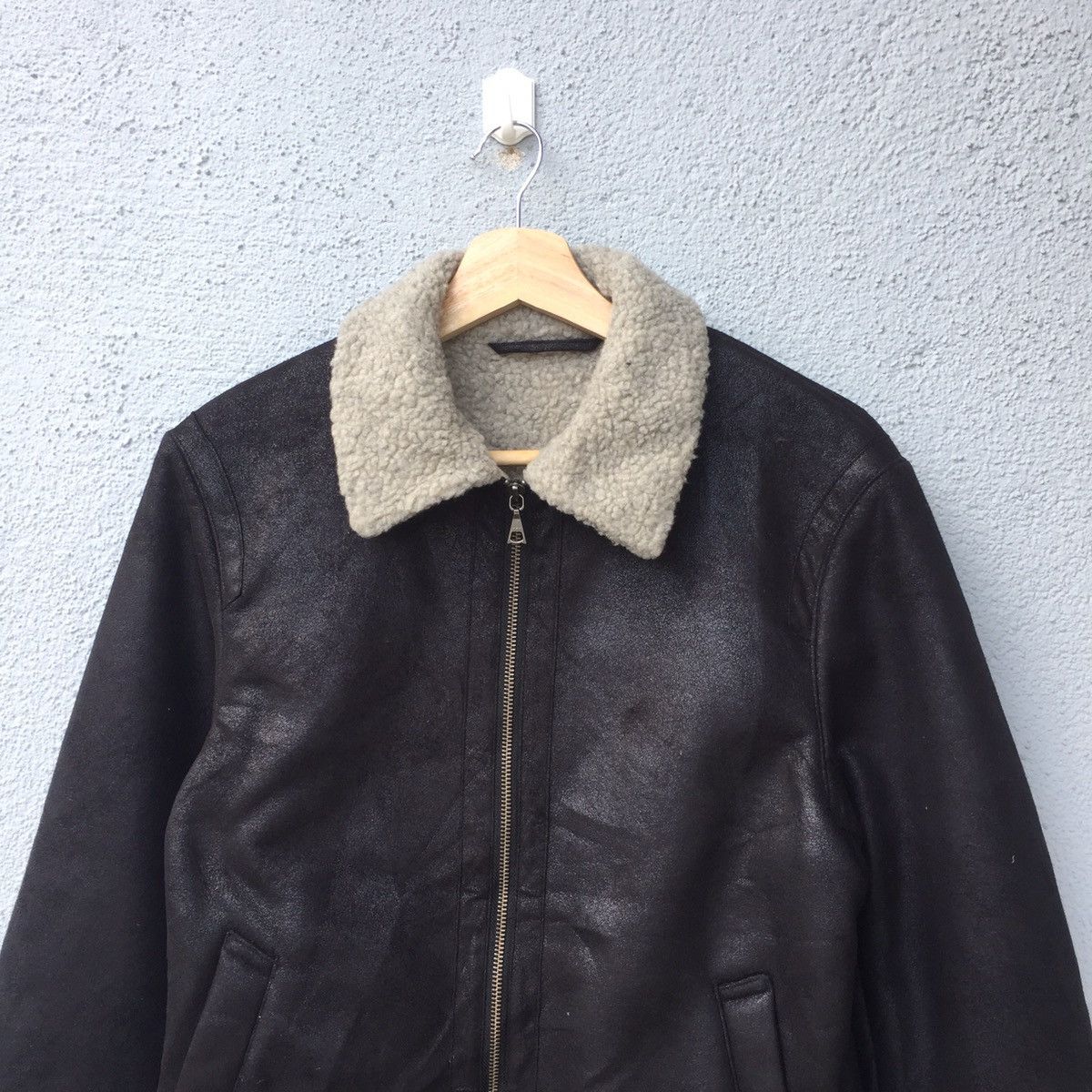 Japanese Brand Vintage Japanese Black Jacket Sherpa Lining Size US M / EU 48-50 / 2 - 2 Thumbnail