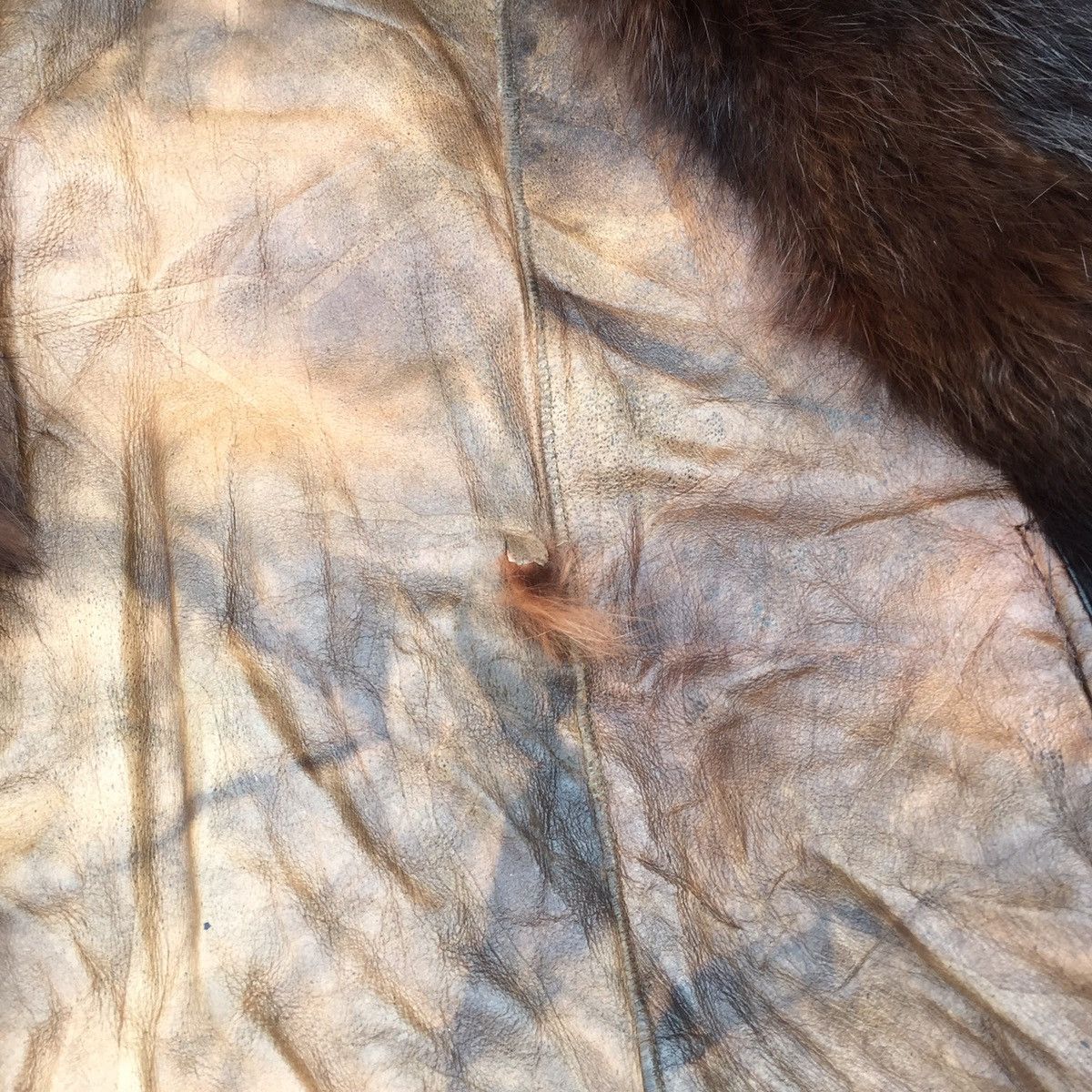 Vintage Vintage Italian Designer Soft Fur Leather Jacket Coat Size US XXL / EU 58 / 5 - 6 Thumbnail