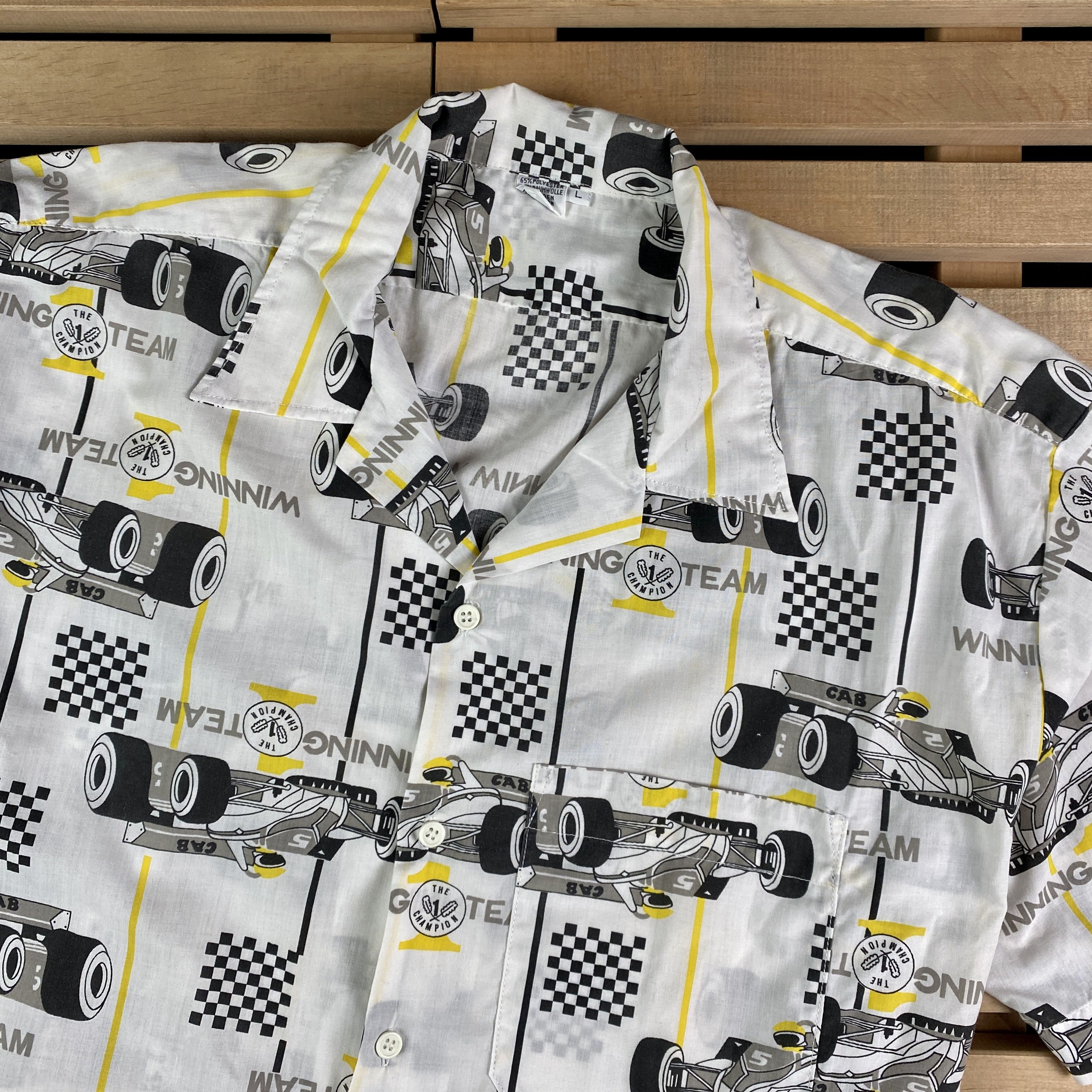 Vintage Mens Shirt Crazy Racing Vintage Size L Size US L / EU 52-54 / 3 - 2 Thumbnail
