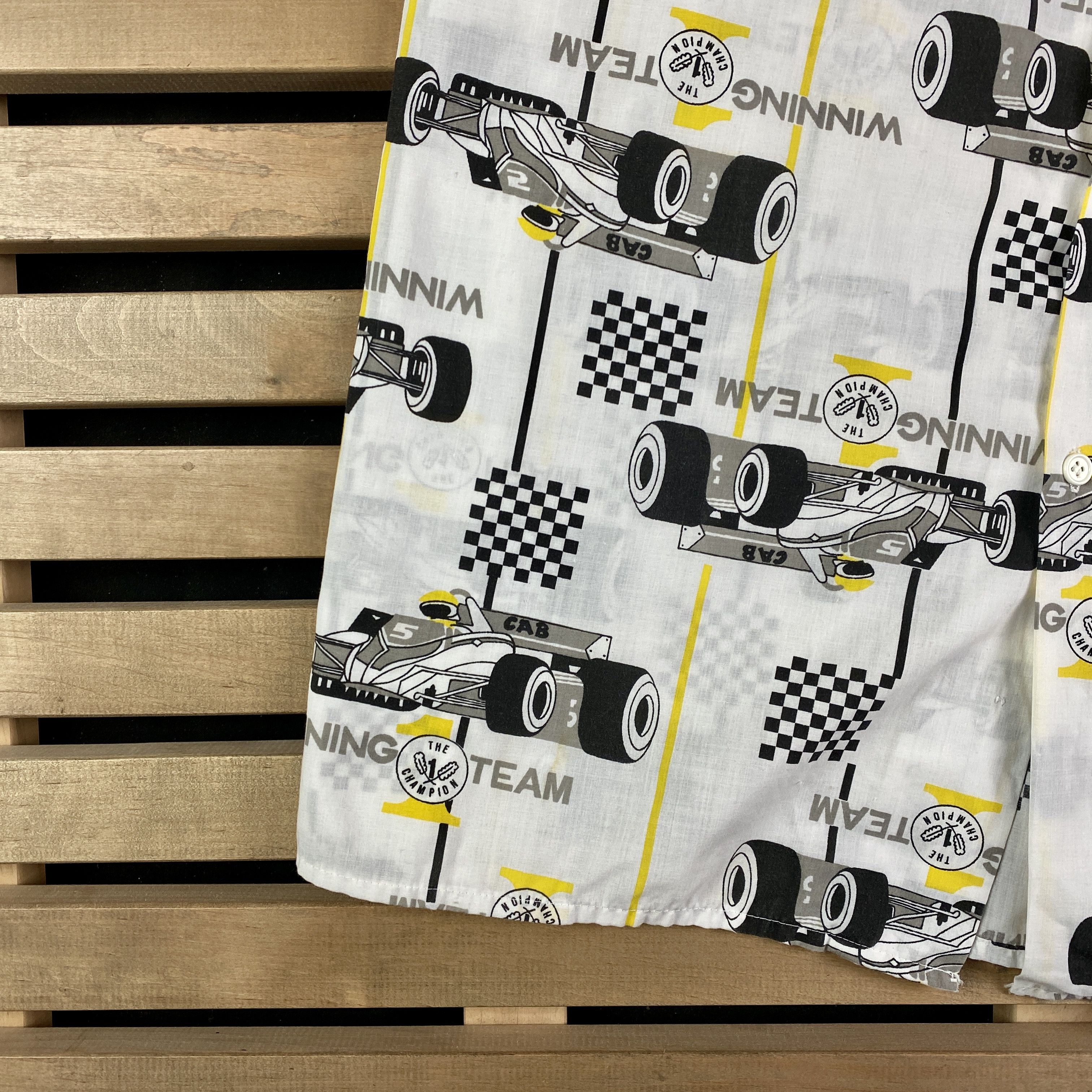 Vintage Mens Shirt Crazy Racing Vintage Size L Size US L / EU 52-54 / 3 - 3 Thumbnail