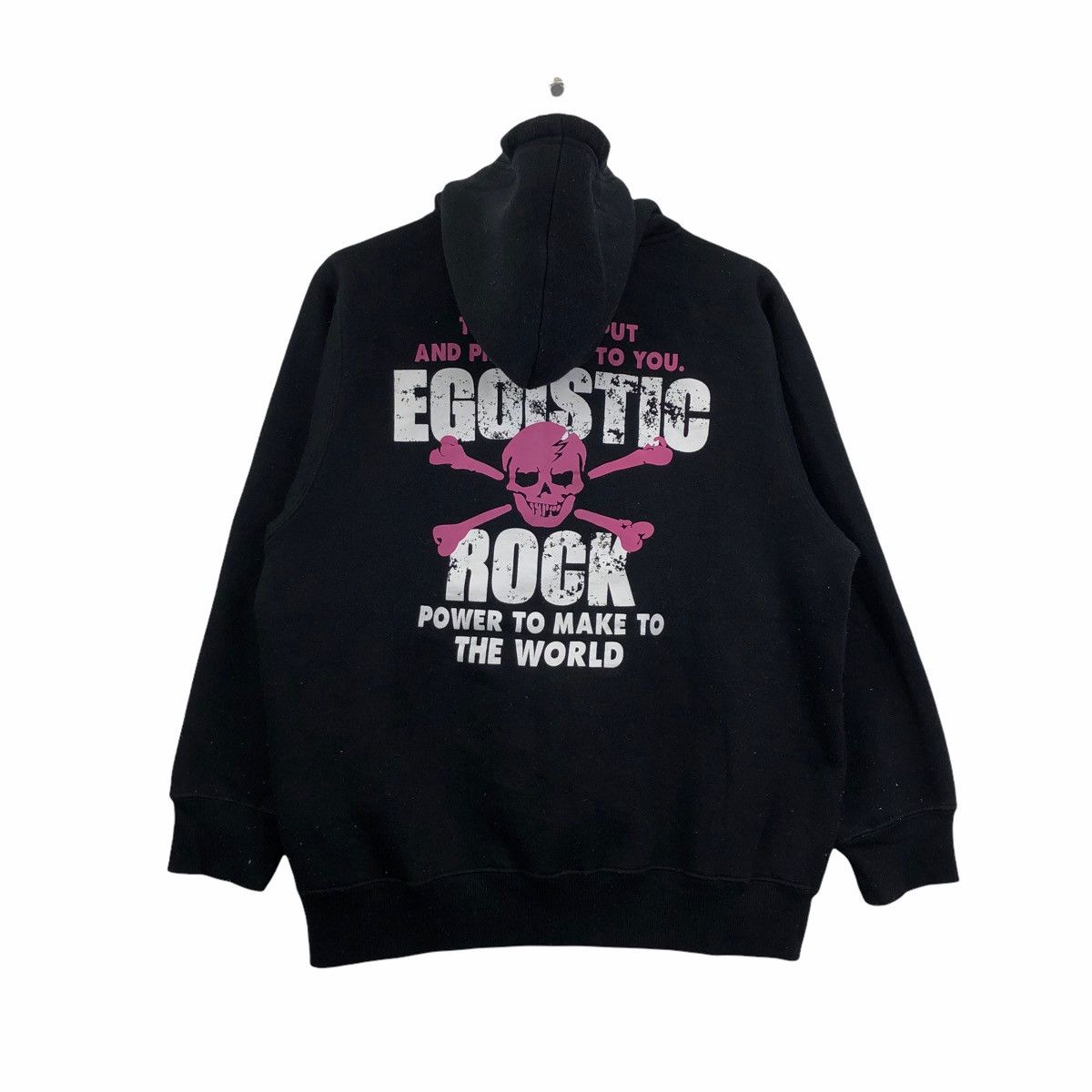 Japanese Brand Egoistic Rock Skull Logo Hoodie
