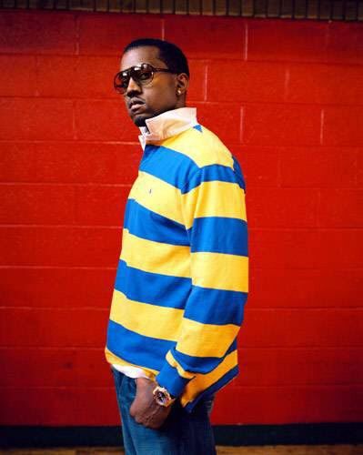 Vintage POLO RALPH LAUREN (XL) Y2K Kanye West Striped Twill