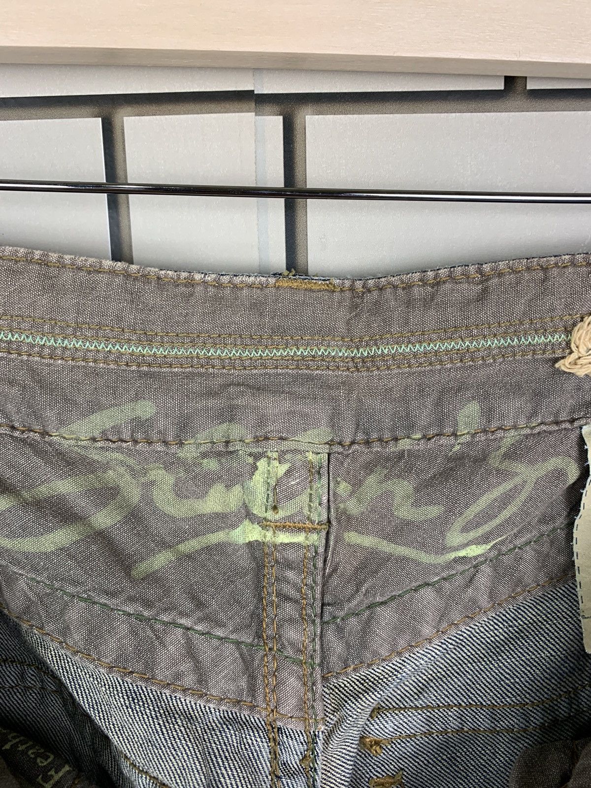 If Six Was Nine × Le Grande Bleu (L.G.B.) Vintage Japanese Brand Stitch Nebraska Distressed Denim Size US 29 - 23 Thumbnail