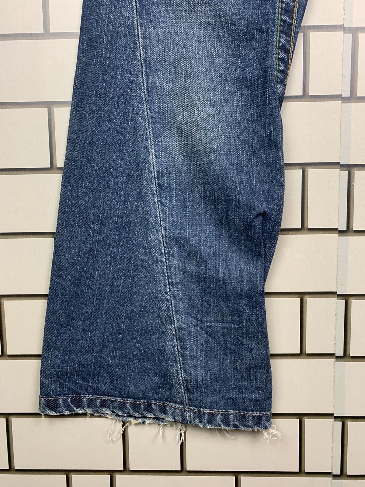 If Six Was Nine × Le Grande Bleu (L.G.B.) Vintage Japanese Brand Stitch Nebraska Distressed Denim Size US 29 - 6 Thumbnail