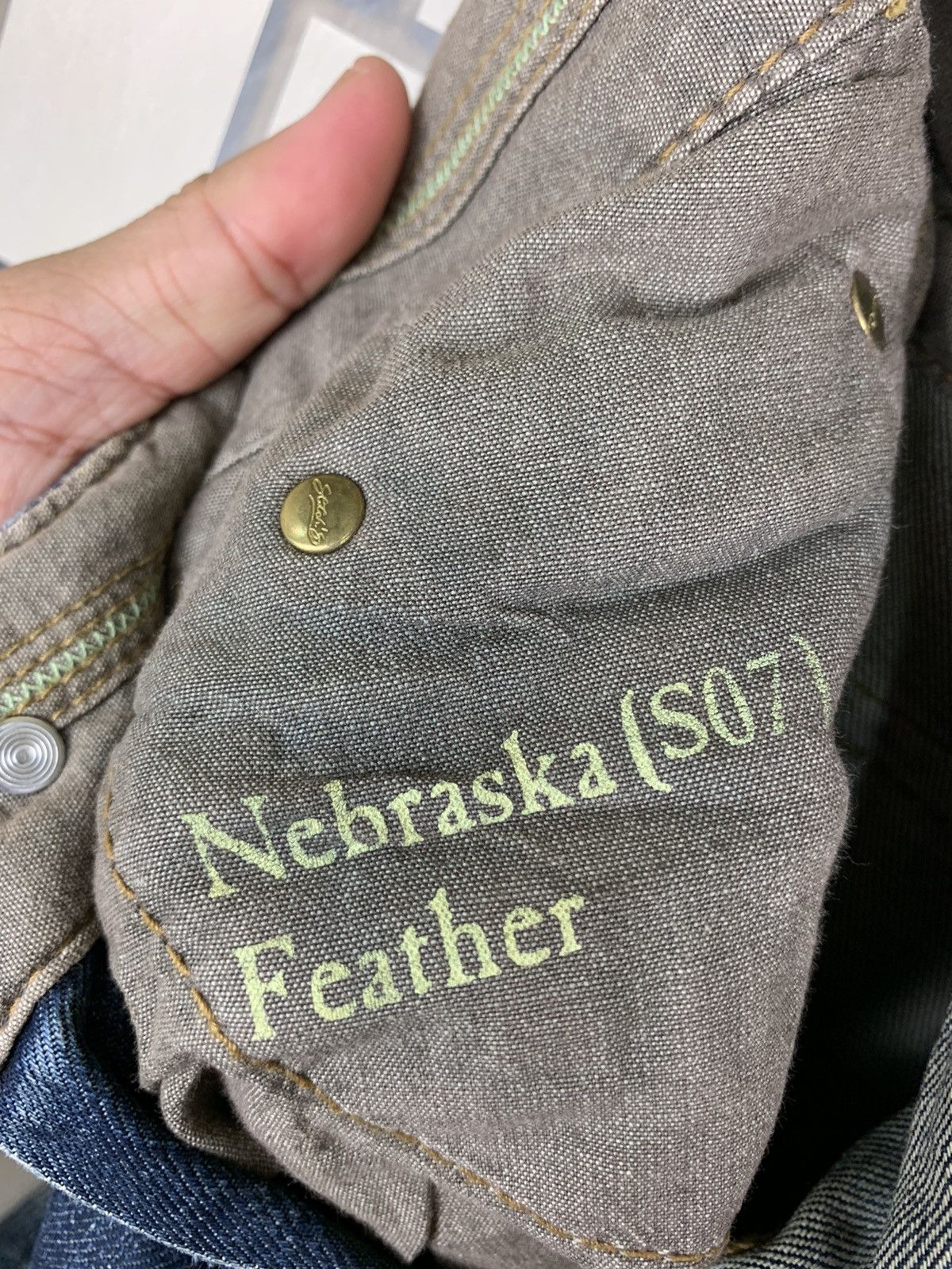 If Six Was Nine × Le Grande Bleu (L.G.B.) Vintage Japanese Brand Stitch Nebraska Distressed Denim Size US 29 - 22 Thumbnail