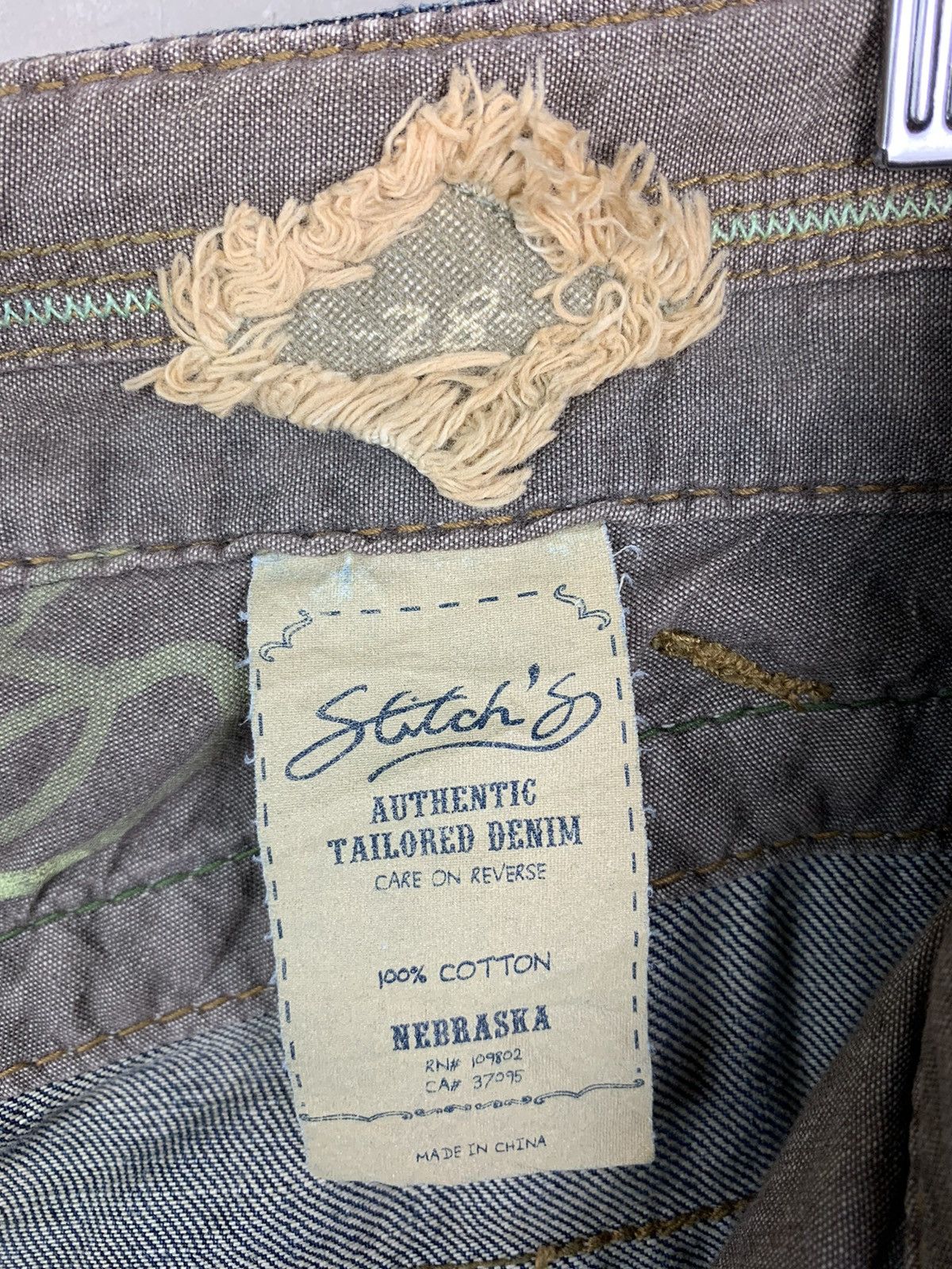 If Six Was Nine × Le Grande Bleu (L.G.B.) Vintage Japanese Brand Stitch Nebraska Distressed Denim Size US 29 - 24 Thumbnail