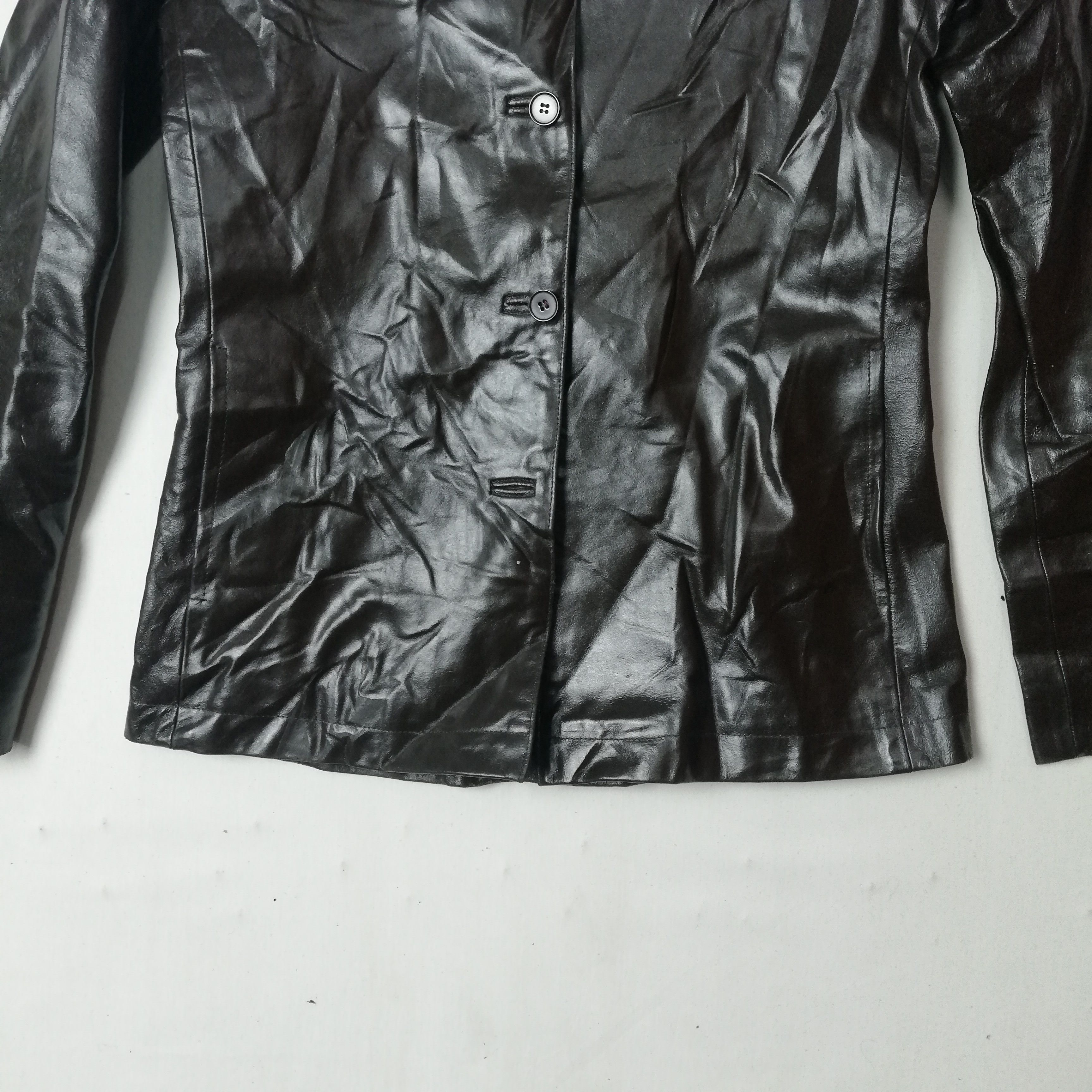 Vintage Anna Tricot Made In Italy Leather Button Ups Jacket Size XS / US 0-2 / IT 36-38 - 3 Thumbnail