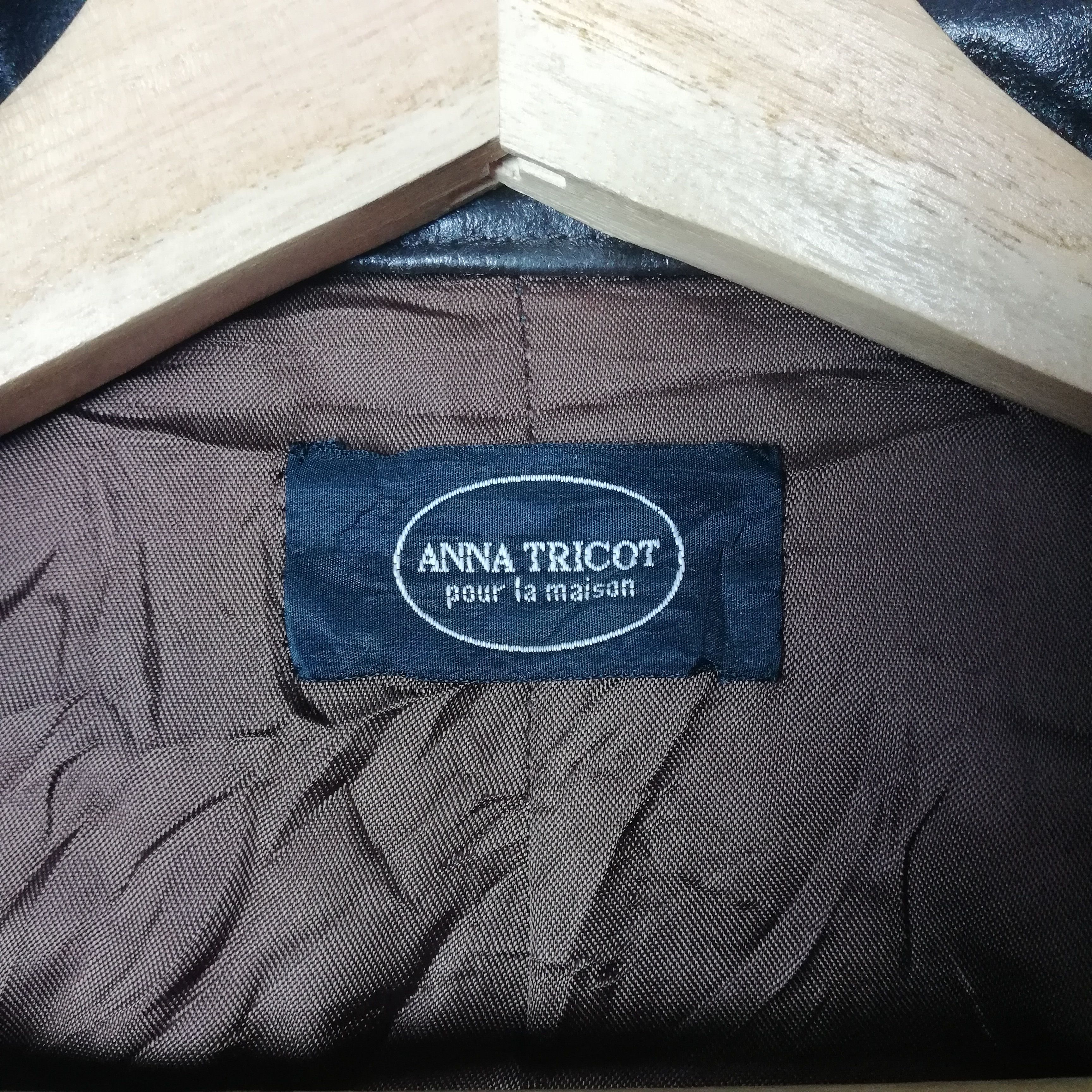 Vintage Anna Tricot Made In Italy Leather Button Ups Jacket Size XS / US 0-2 / IT 36-38 - 7 Thumbnail