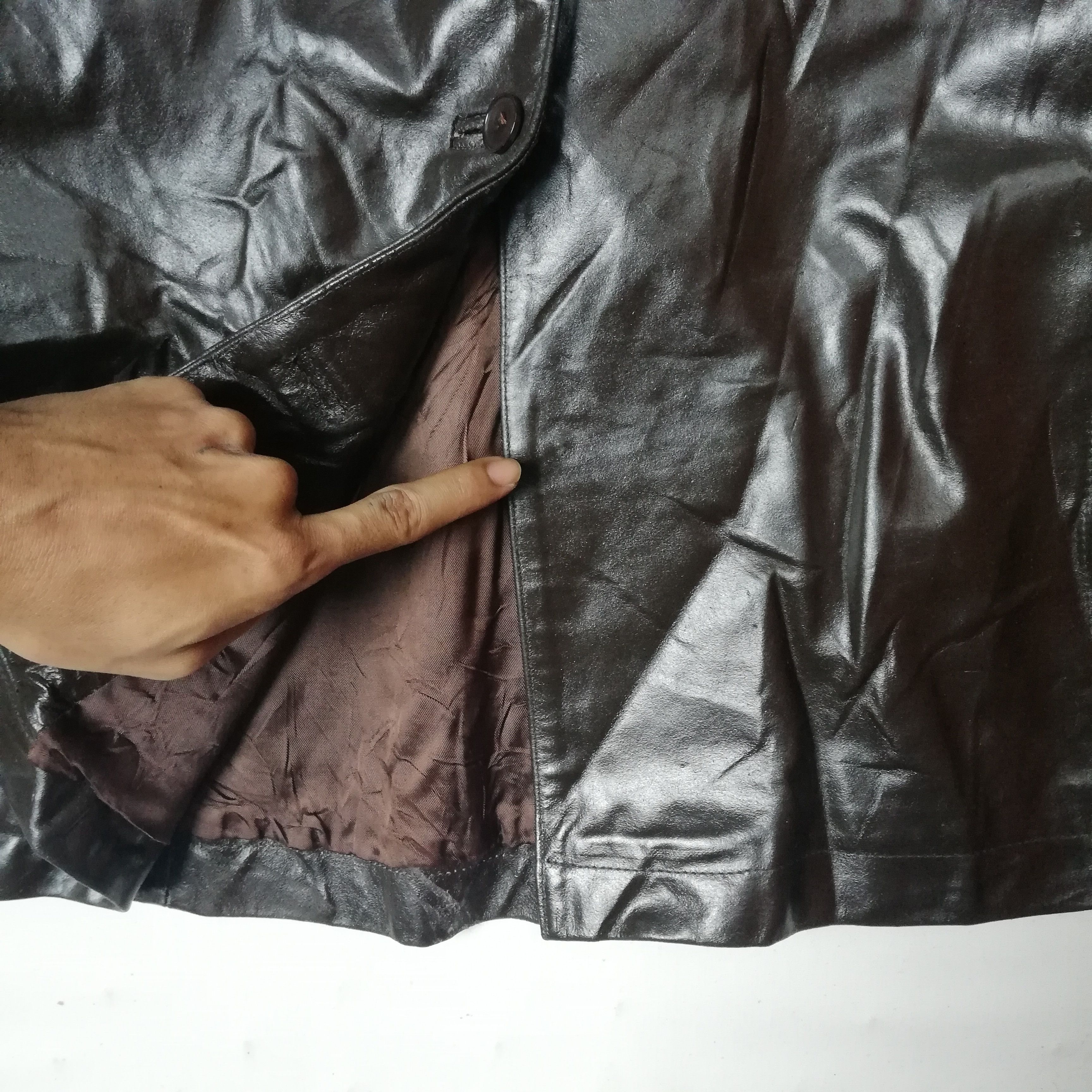 Vintage Anna Tricot Made In Italy Leather Button Ups Jacket Size XS / US 0-2 / IT 36-38 - 9 Thumbnail