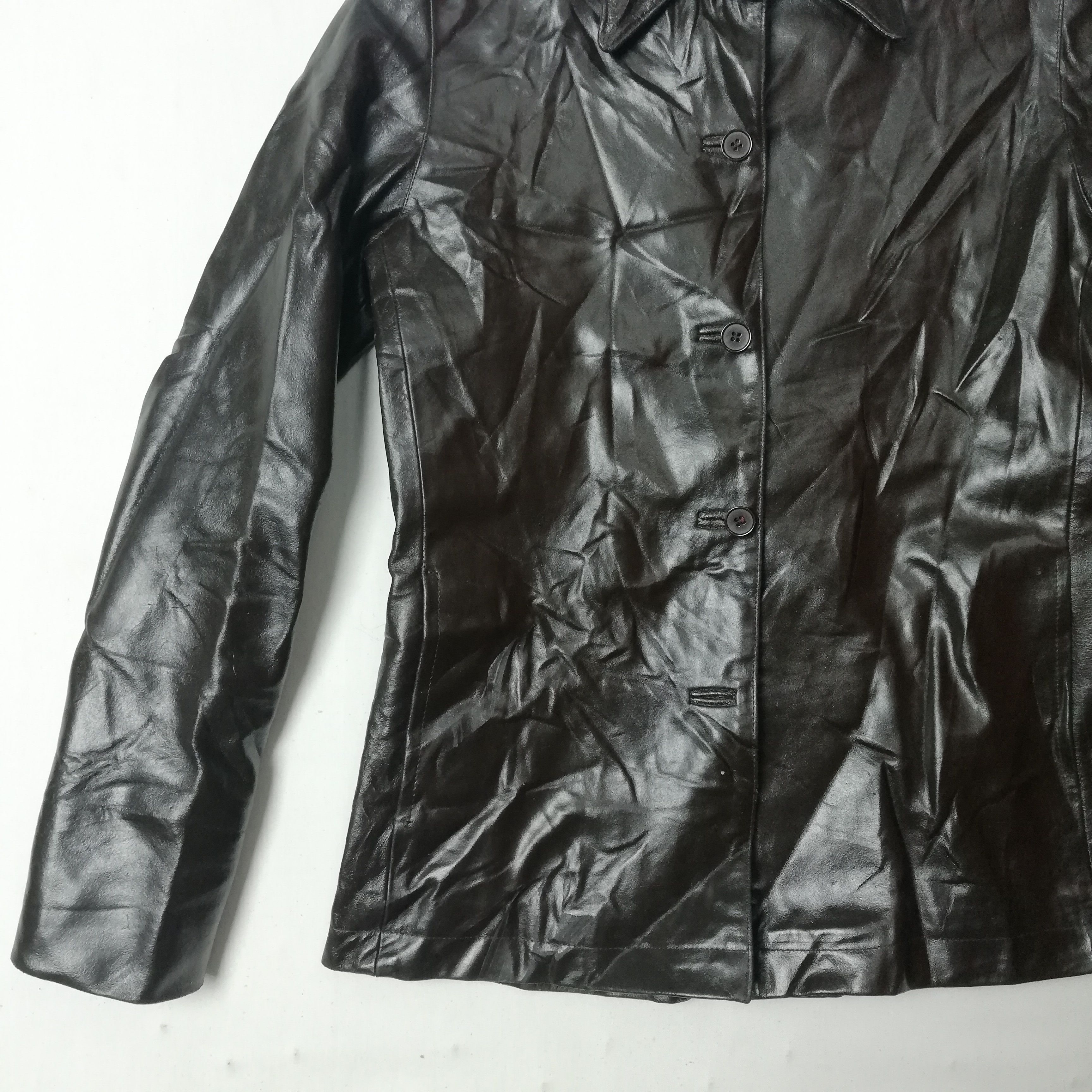 Vintage Anna Tricot Made In Italy Leather Button Ups Jacket Size XS / US 0-2 / IT 36-38 - 12 Thumbnail