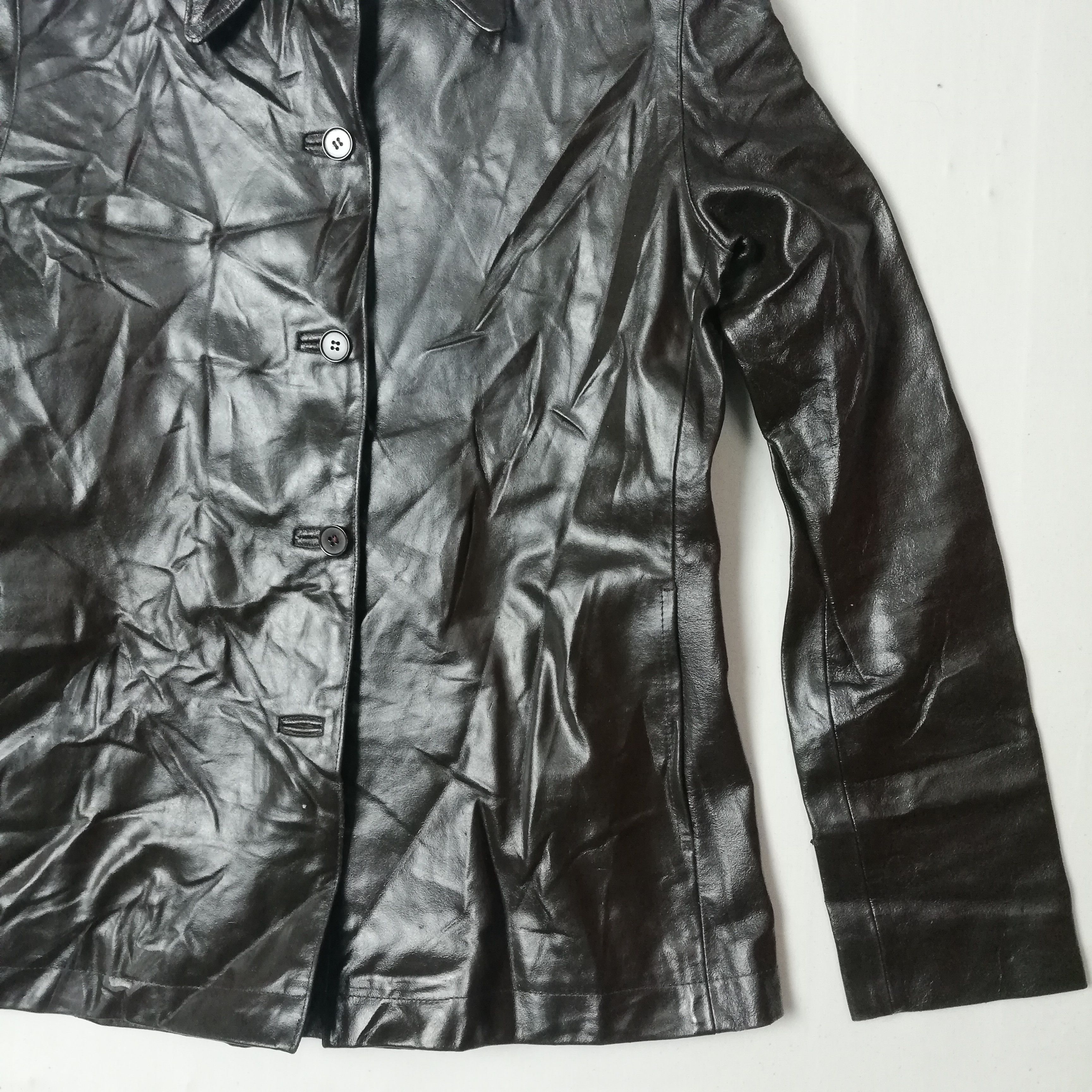 Vintage Anna Tricot Made In Italy Leather Button Ups Jacket Size XS / US 0-2 / IT 36-38 - 11 Thumbnail