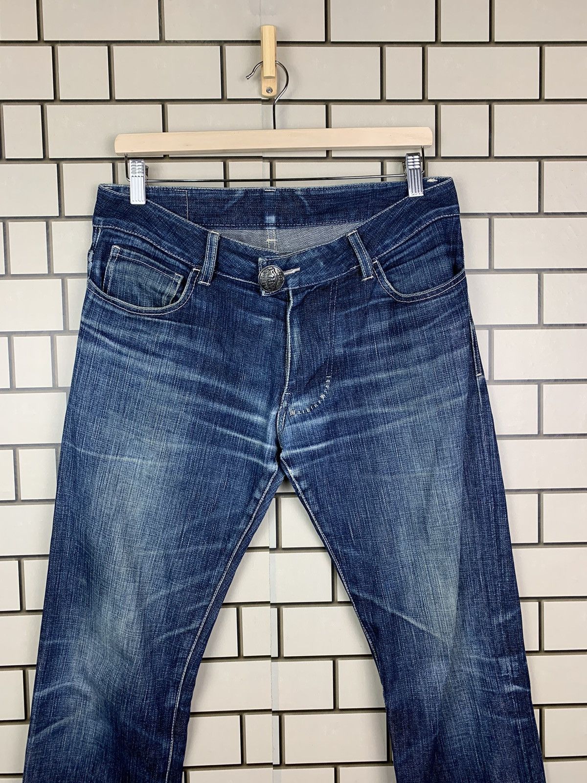 If Six Was Nine × Japanese Brand × Jean Machine Vintage Japanese Brand Machine Distressed Denim Size US 33 - 2 Thumbnail