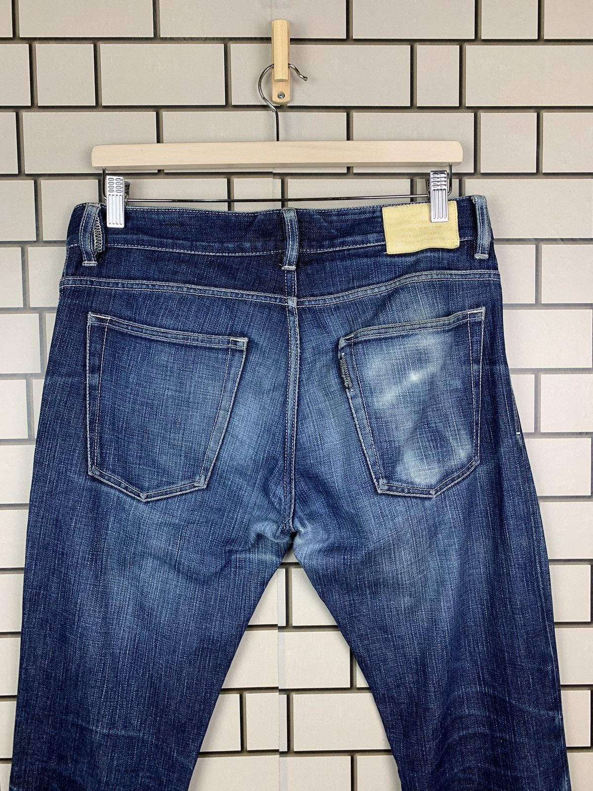 If Six Was Nine × Japanese Brand × Jean Machine Vintage Japanese Brand Machine Distressed Denim Size US 33 - 12 Thumbnail