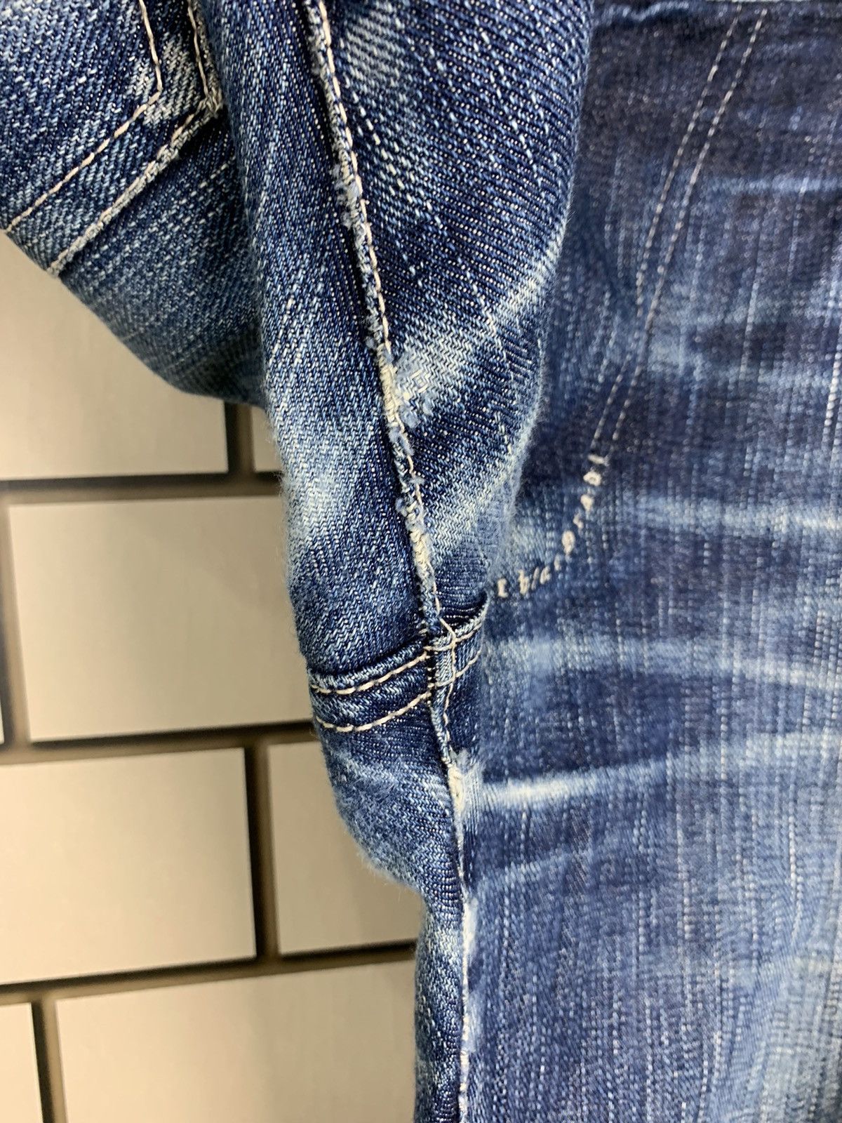 If Six Was Nine × Japanese Brand × Jean Machine Vintage Japanese Brand Machine Distressed Denim Size US 33 - 10 Thumbnail