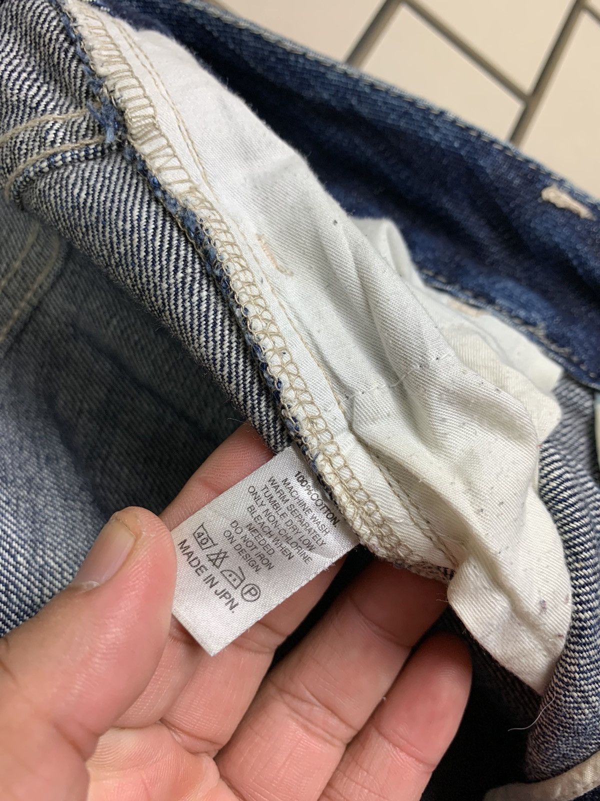 If Six Was Nine × Japanese Brand × Jean Machine Vintage Japanese Brand Machine Distressed Denim Size US 33 - 23 Thumbnail