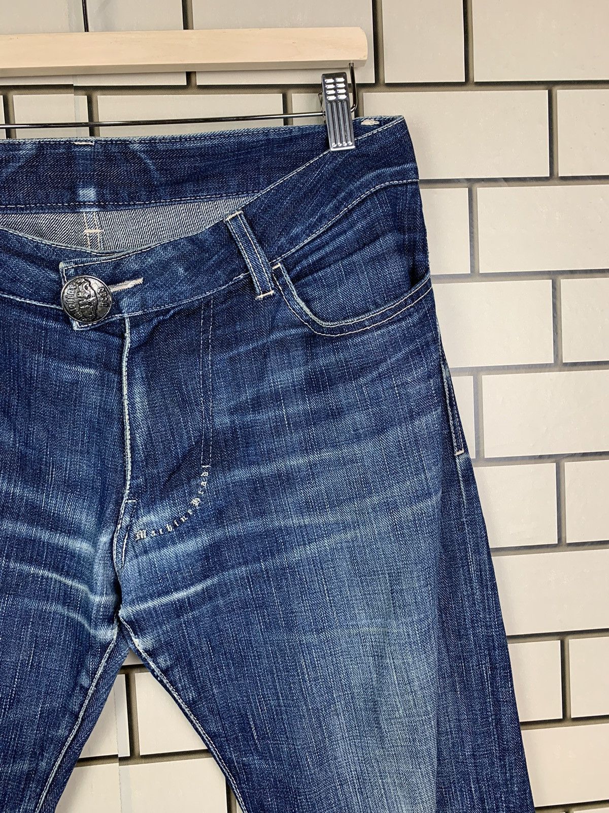 If Six Was Nine × Japanese Brand × Jean Machine Vintage Japanese Brand Machine Distressed Denim Size US 33 - 7 Thumbnail