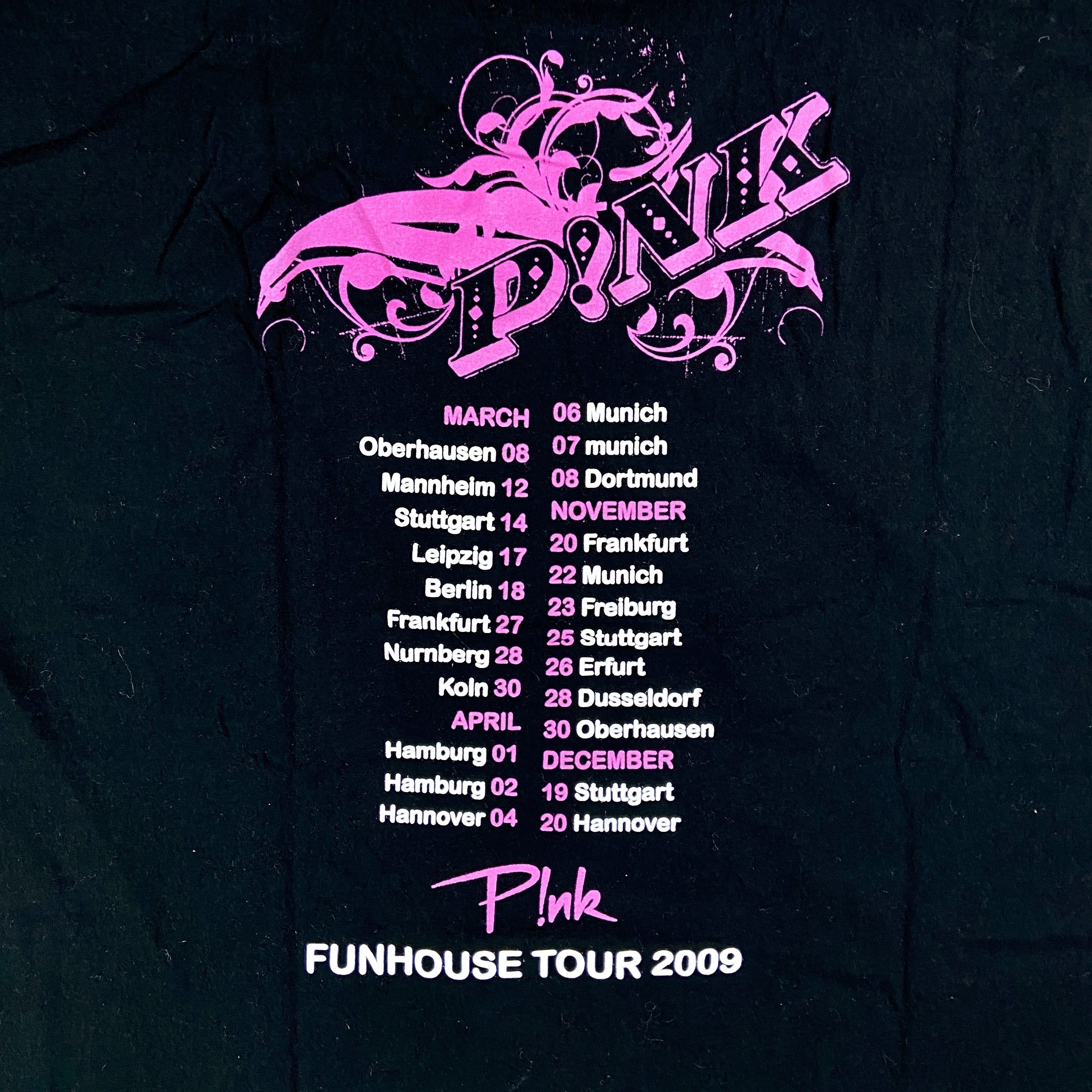 Band Tees × Vintage Mens Vintage T Shirt Pink Funhouse Tour 2009 Size XL Size US XL / EU 56 / 4 - 7 Thumbnail