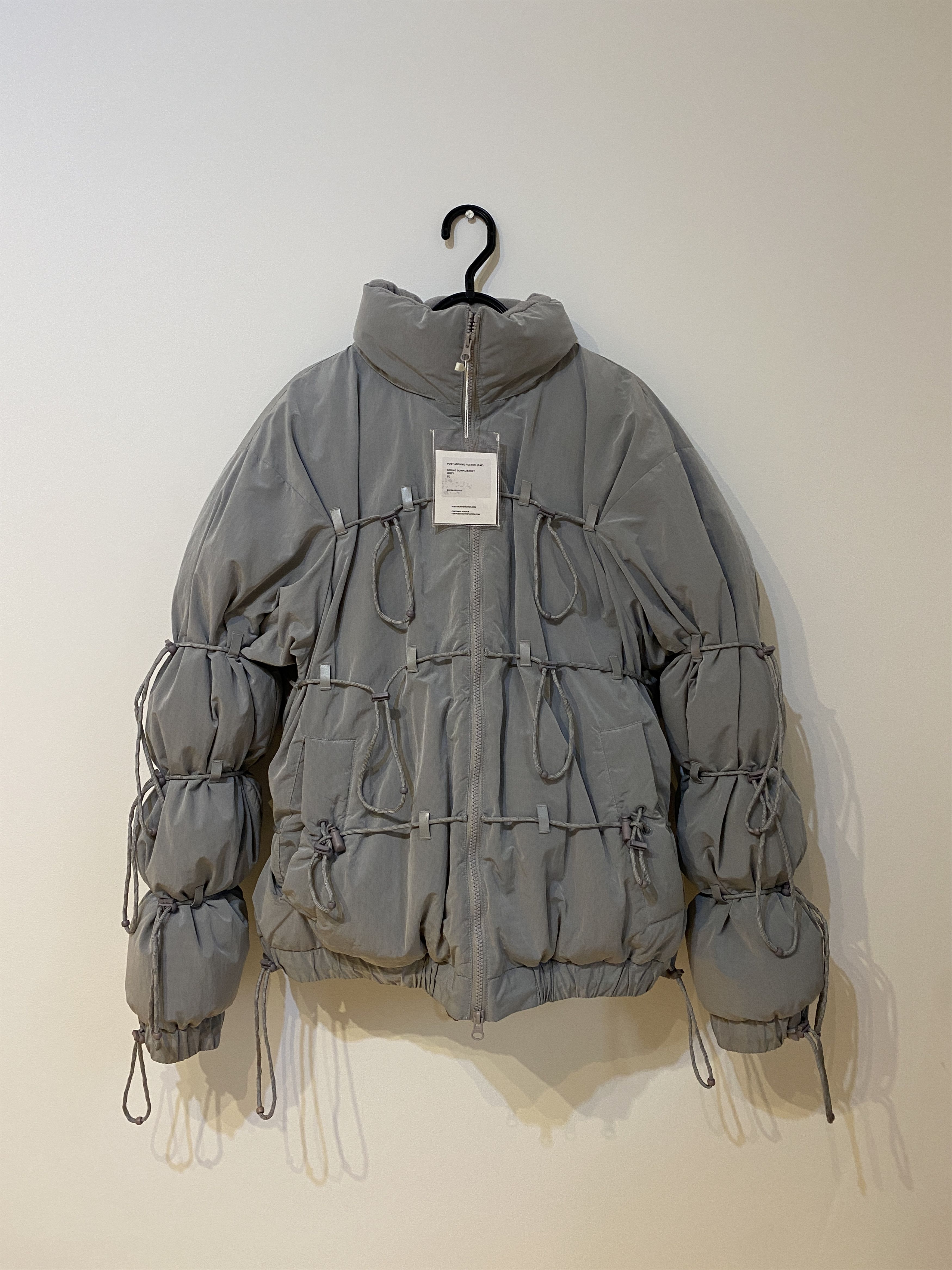 POST ARCHIVE FACTION (PAF) AW18 PAF STRING DOWN JACKET GREY | Grailed