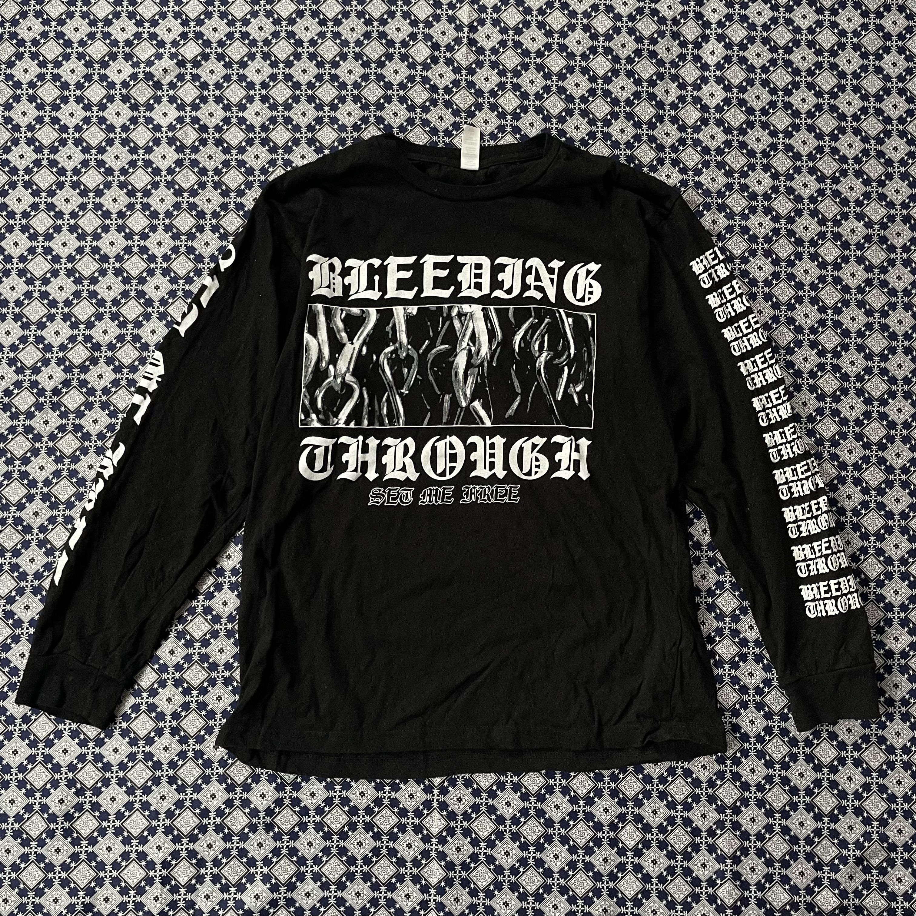 Vintage Vintage Bleeding Through long sleeve black | Grailed