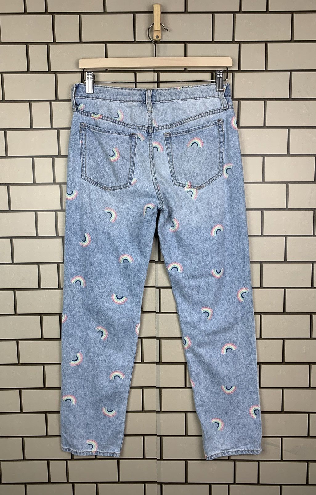 Gap × Vintage Vintage Denim Gap Printed Design Rainbow Fullprint Size 28" / US 6 / IT 42 - 9 Thumbnail