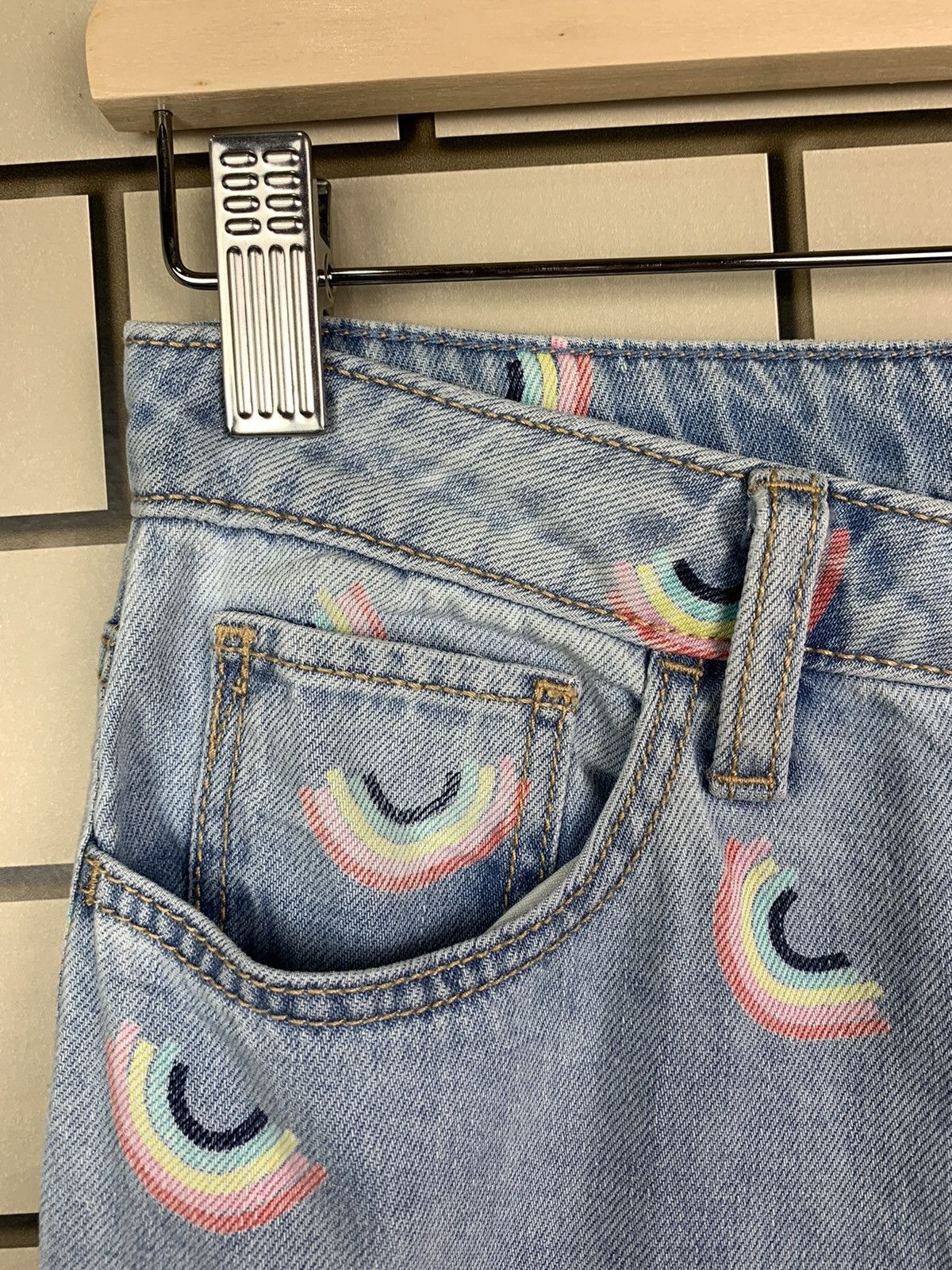 Gap × Vintage Vintage Denim Gap Printed Design Rainbow Fullprint Size 28" / US 6 / IT 42 - 8 Thumbnail