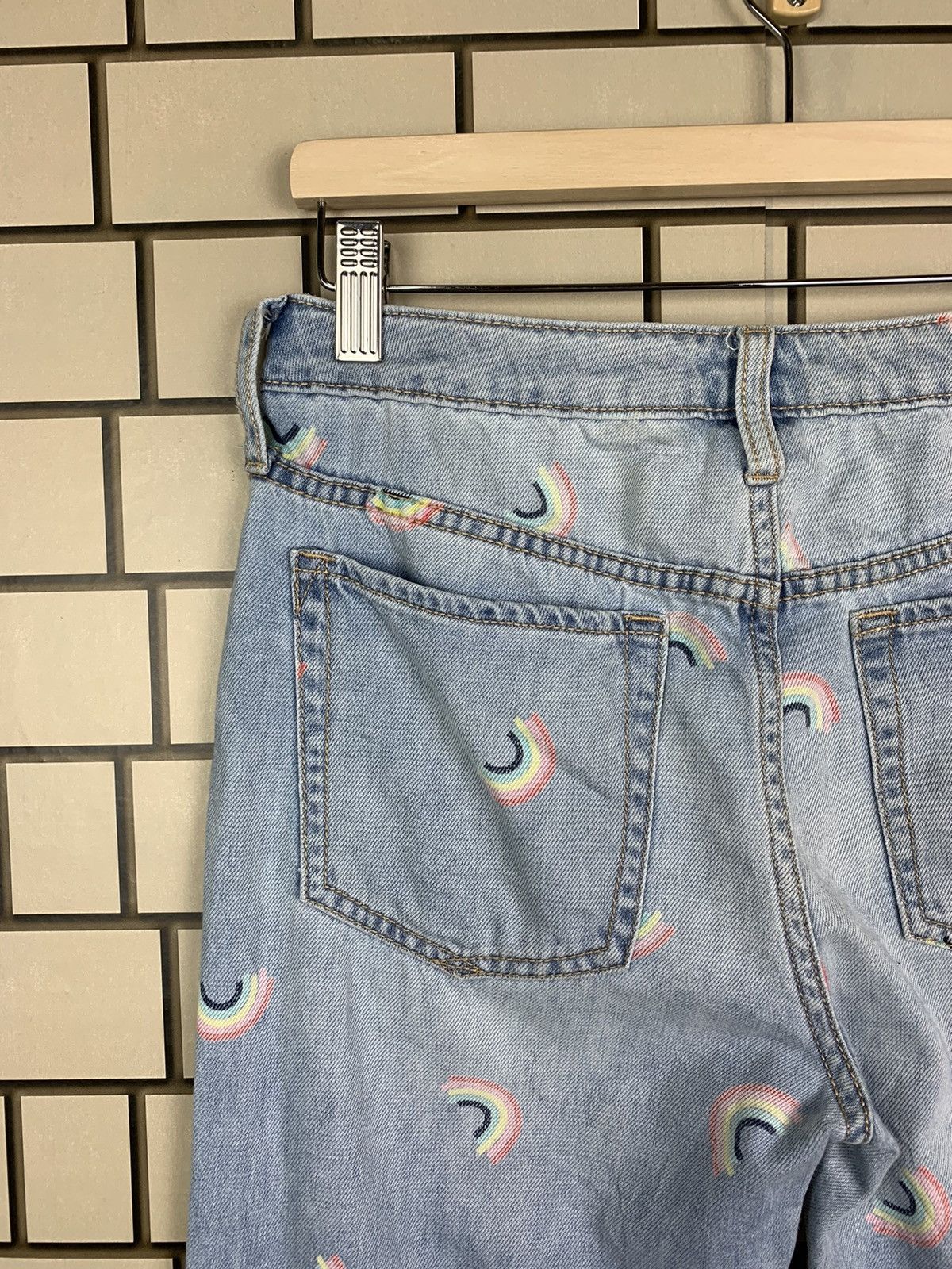 Gap × Vintage Vintage Denim Gap Printed Design Rainbow Fullprint Size 28" / US 6 / IT 42 - 12 Thumbnail