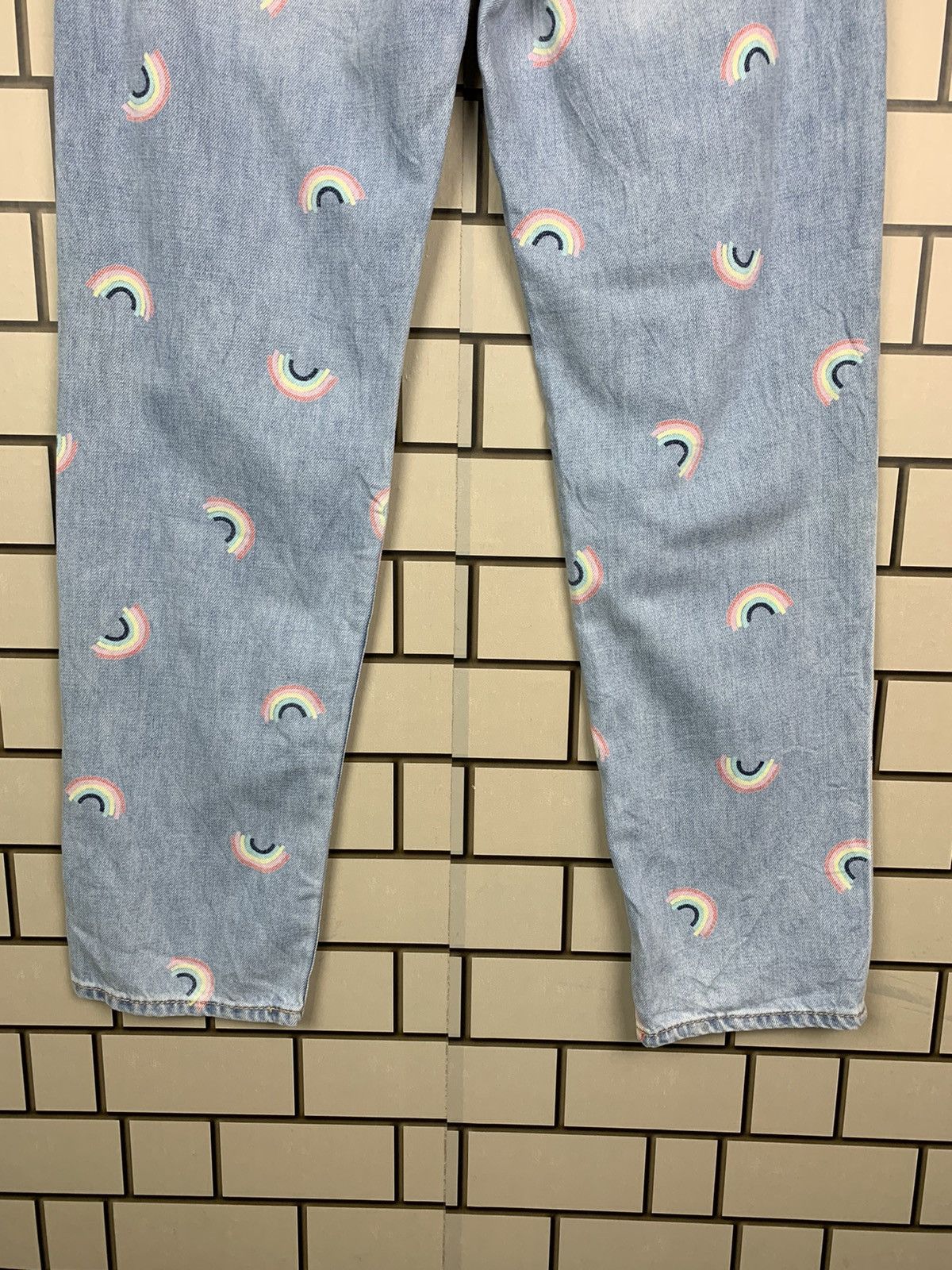 Gap × Vintage Vintage Denim Gap Printed Design Rainbow Fullprint Size 28" / US 6 / IT 42 - 11 Thumbnail