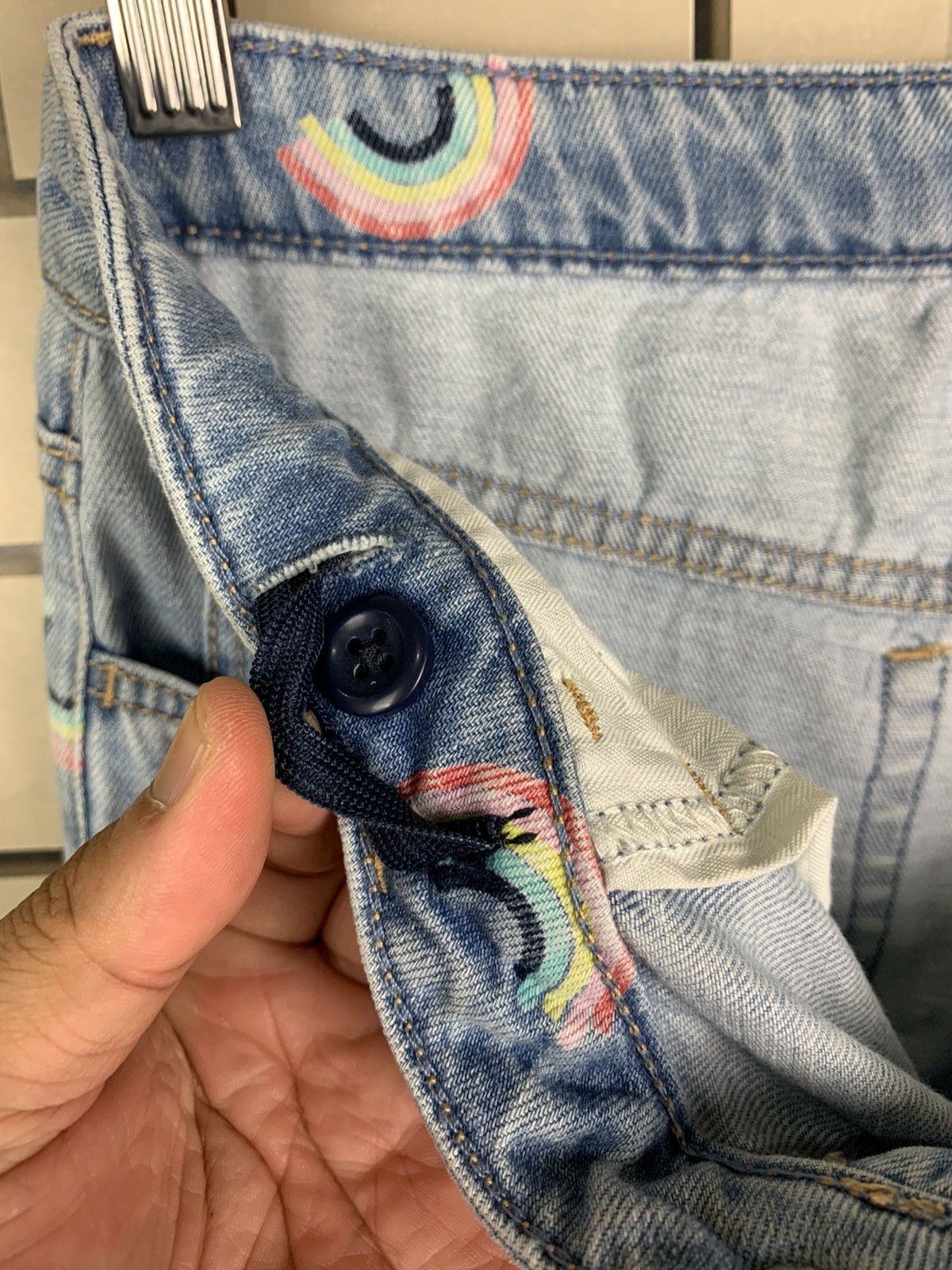 Gap × Vintage Vintage Denim Gap Printed Design Rainbow Fullprint Size 28" / US 6 / IT 42 - 16 Thumbnail