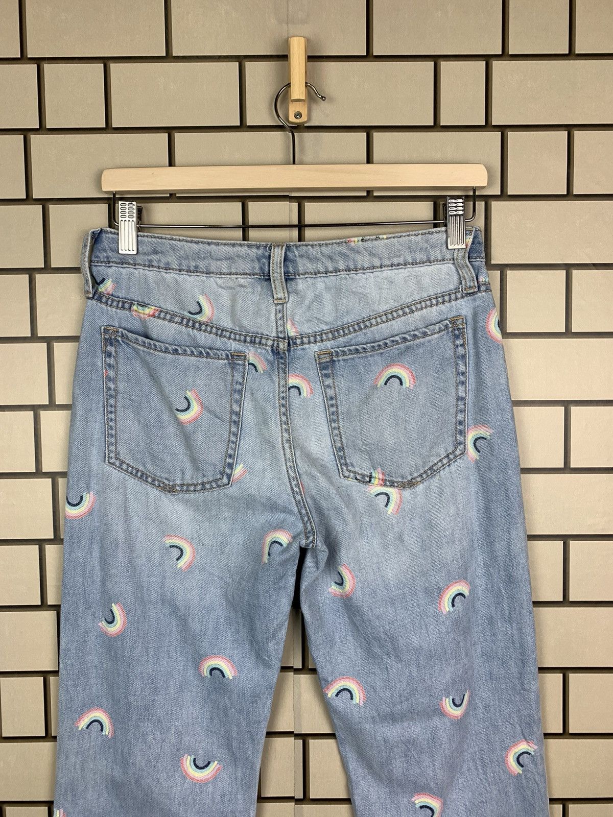 Gap × Vintage Vintage Denim Gap Printed Design Rainbow Fullprint Size 28" / US 6 / IT 42 - 10 Thumbnail