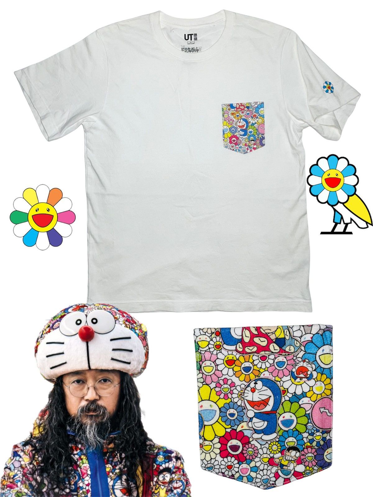 Takashi Murakami Vintage Takashi Murakami Doraemon Rainbow Flower japan art Size US L / EU 52-54 / 3 - 1 Thumbnail