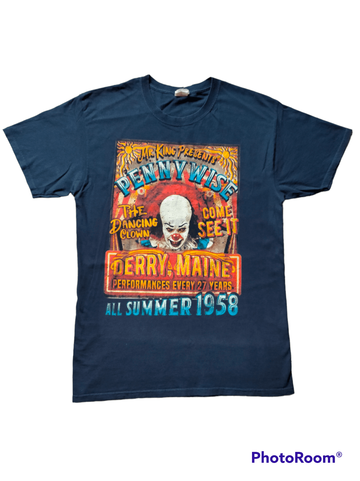 Vintage pennywise horror killer it dancing clown movie tee