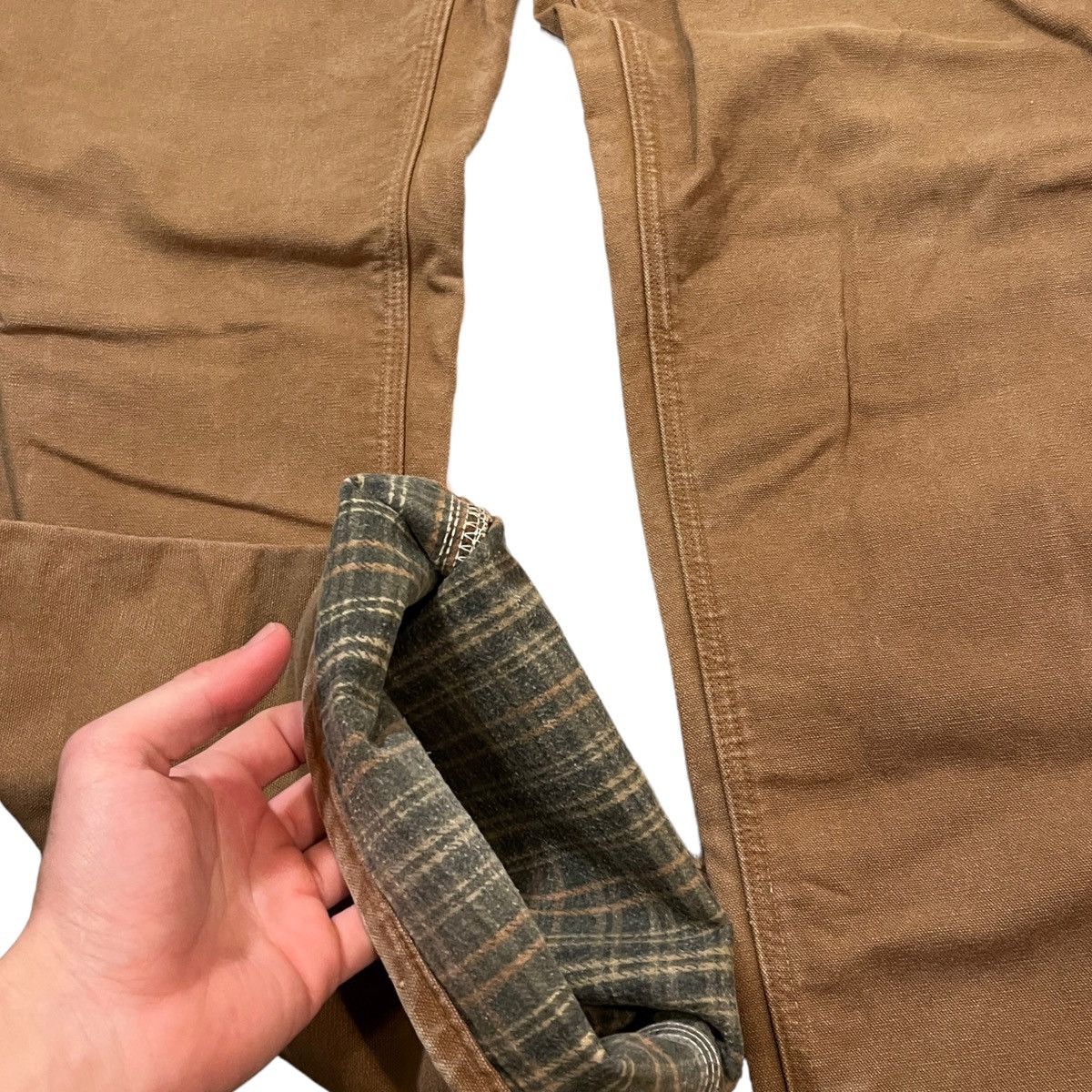 Carhartt × Vintage Carhartt Insulated Flannel Lined Pants Tan Size US 36 / EU 52 - 2 Thumbnail