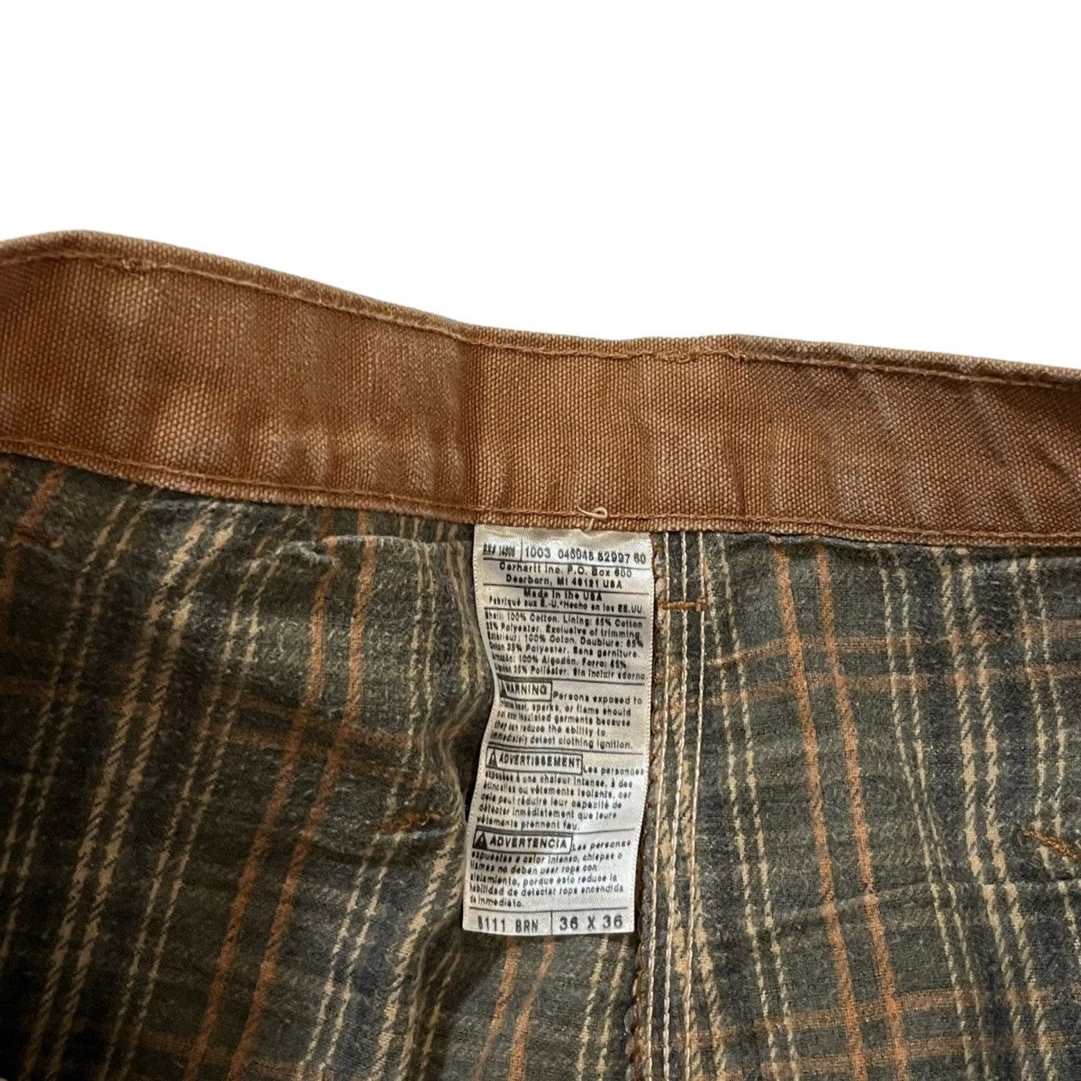 Carhartt × Vintage Carhartt Insulated Flannel Lined Pants Tan Size US 36 / EU 52 - 3 Thumbnail