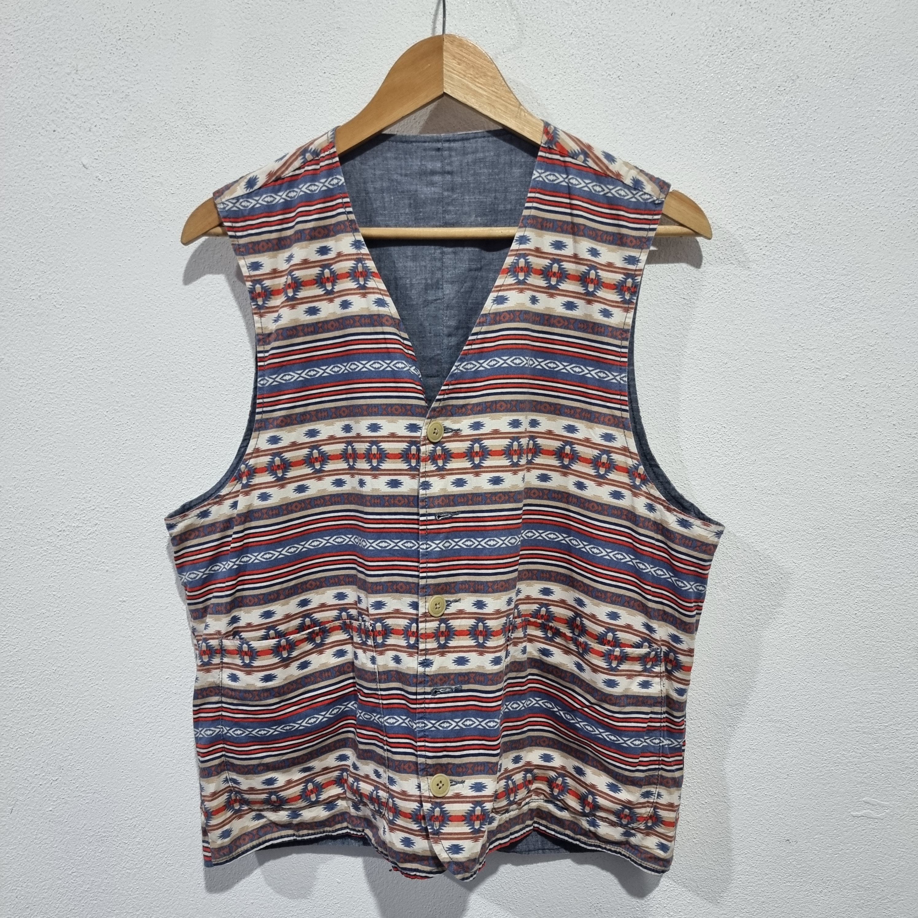 Global Work × Japanese Brand Reversible najavo vest art style Size US M / EU 48-50 / 2 - 1 Thumbnail