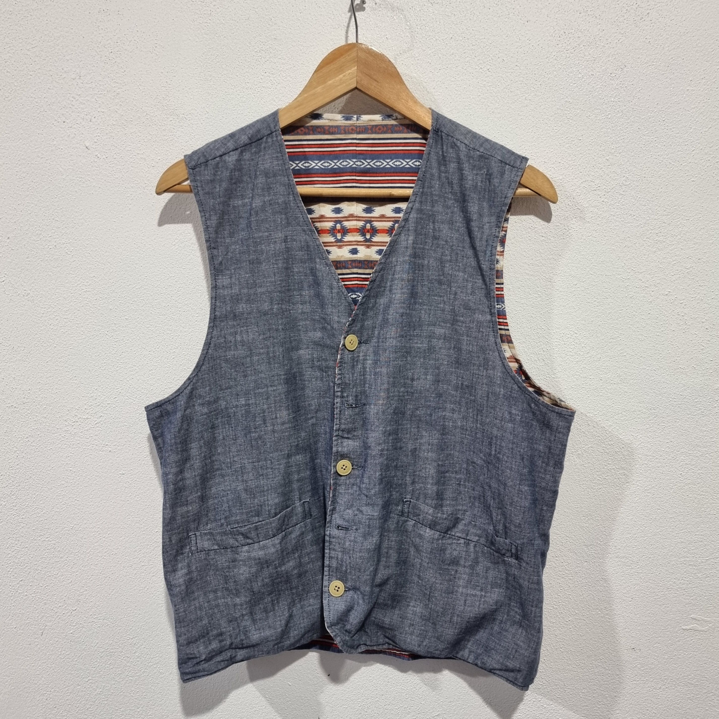 Global Work × Japanese Brand Reversible najavo vest art style Size US M / EU 48-50 / 2 - 5 Thumbnail