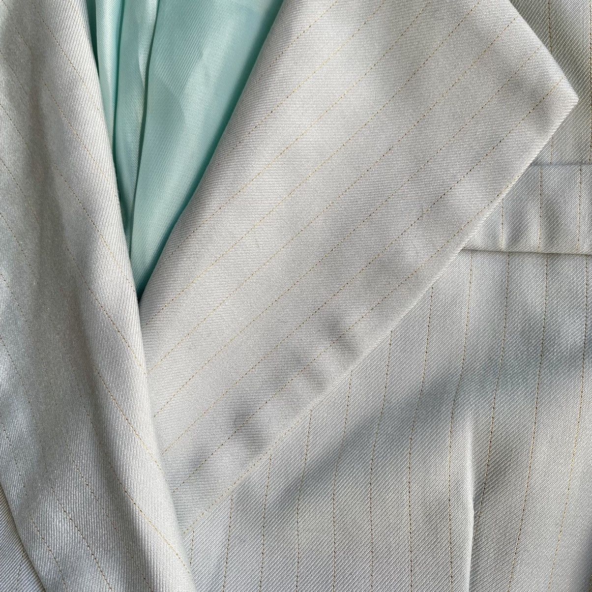 Thom Browne Mint Green With Gold Strips Double Breasted Blazer Size M / US 6-8 / IT 42-44 - 5 Thumbnail