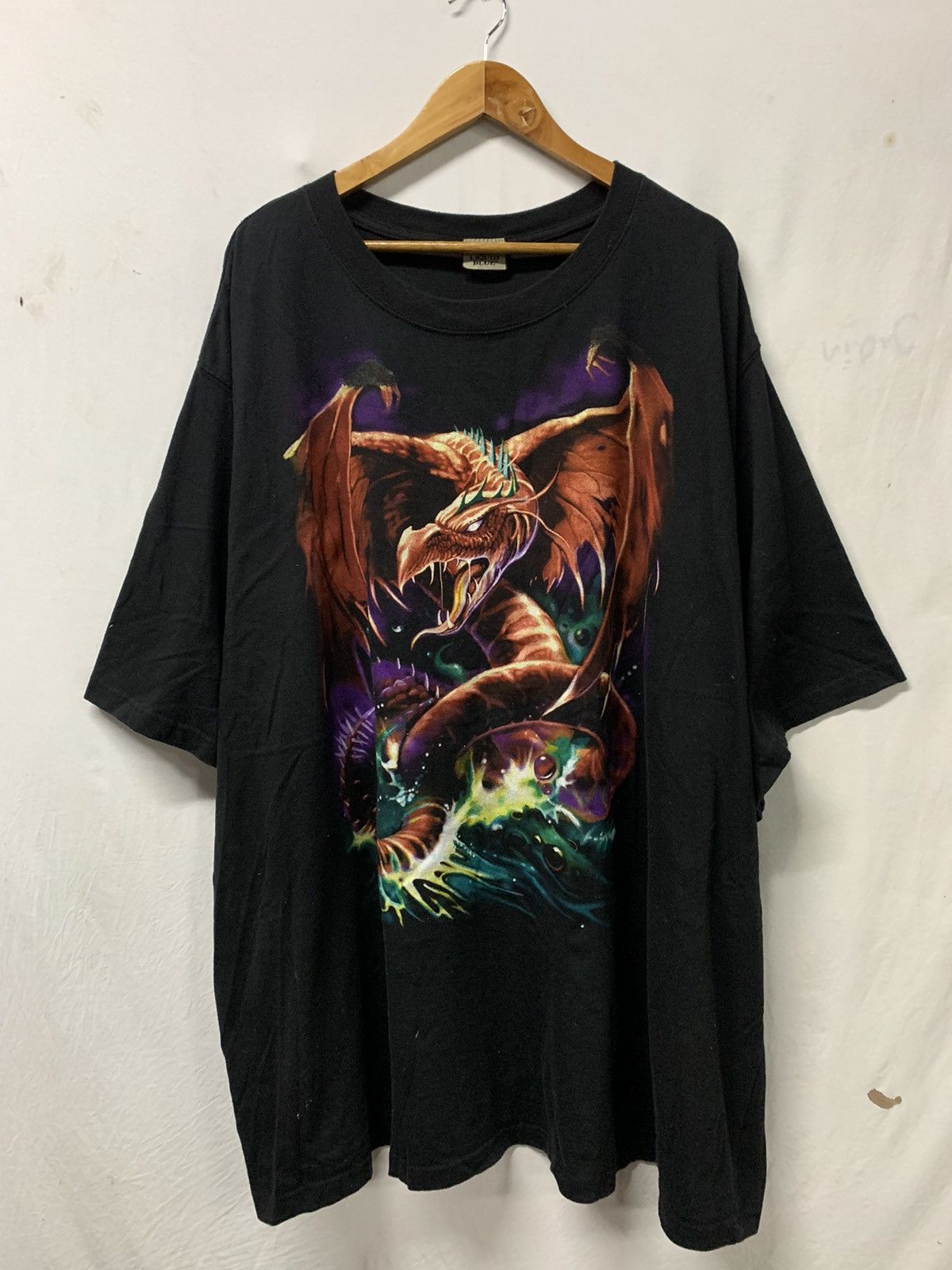 image of Liquid Blue Dragon Shirt in Black, Men's (Size 2XL)