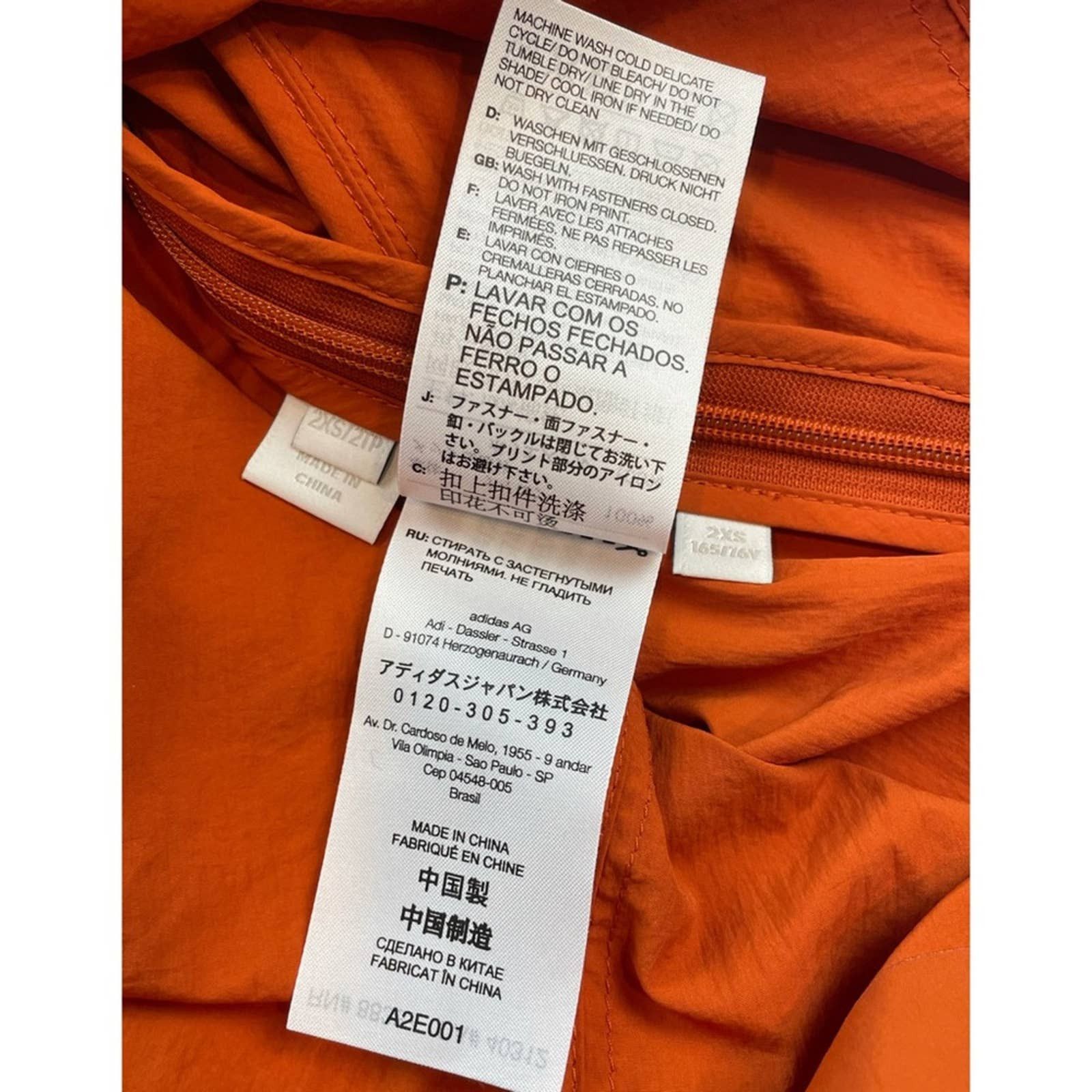 Y-3 Y-3 • Yohji Yamamoto Adidas Orange Hooded Windbreaker Jacket Size XXS / US 00 / IT 34 - 8 Thumbnail