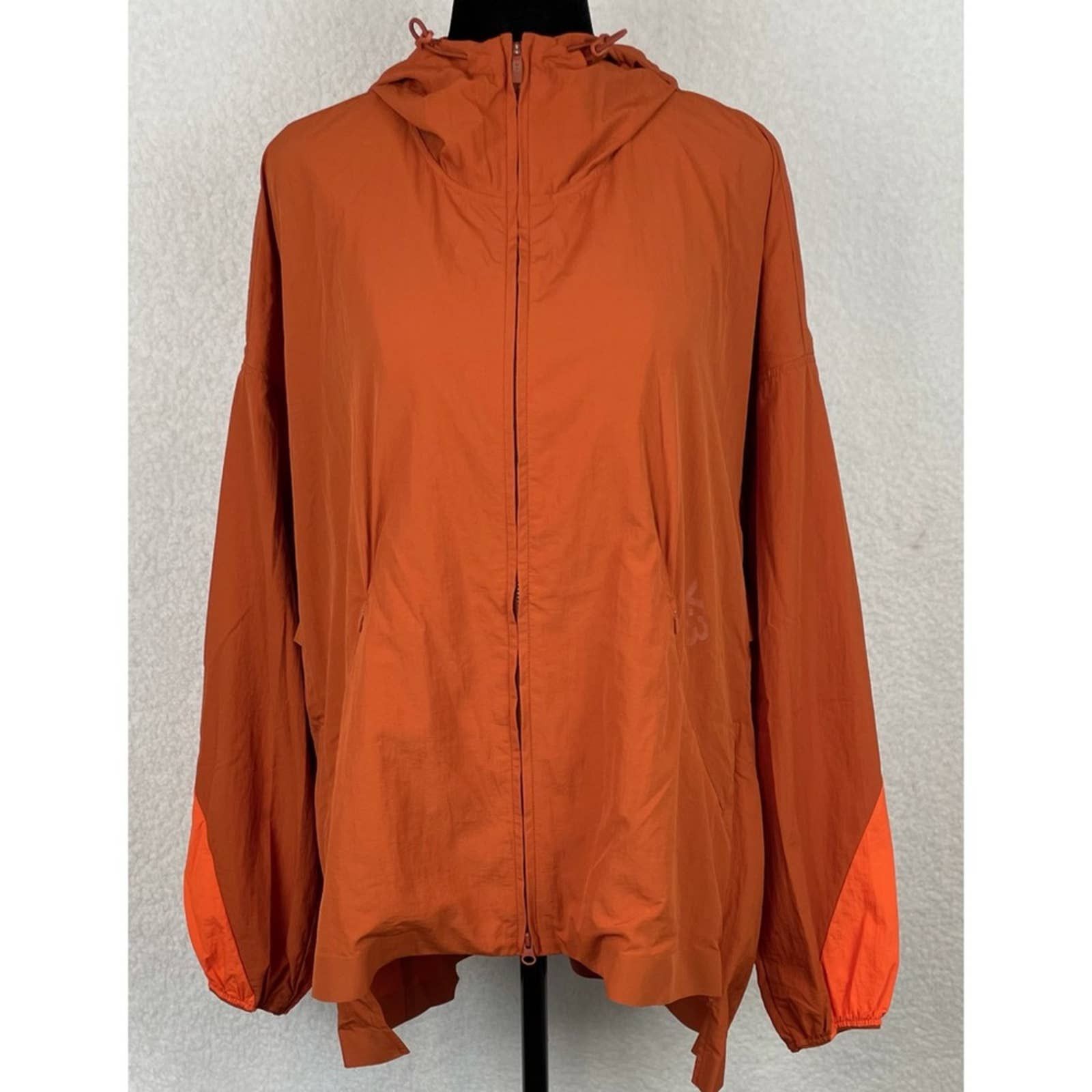 Y-3 Y-3 • Yohji Yamamoto Adidas Orange Hooded Windbreaker Jacket Size XXS / US 00 / IT 34 - 5 Thumbnail
