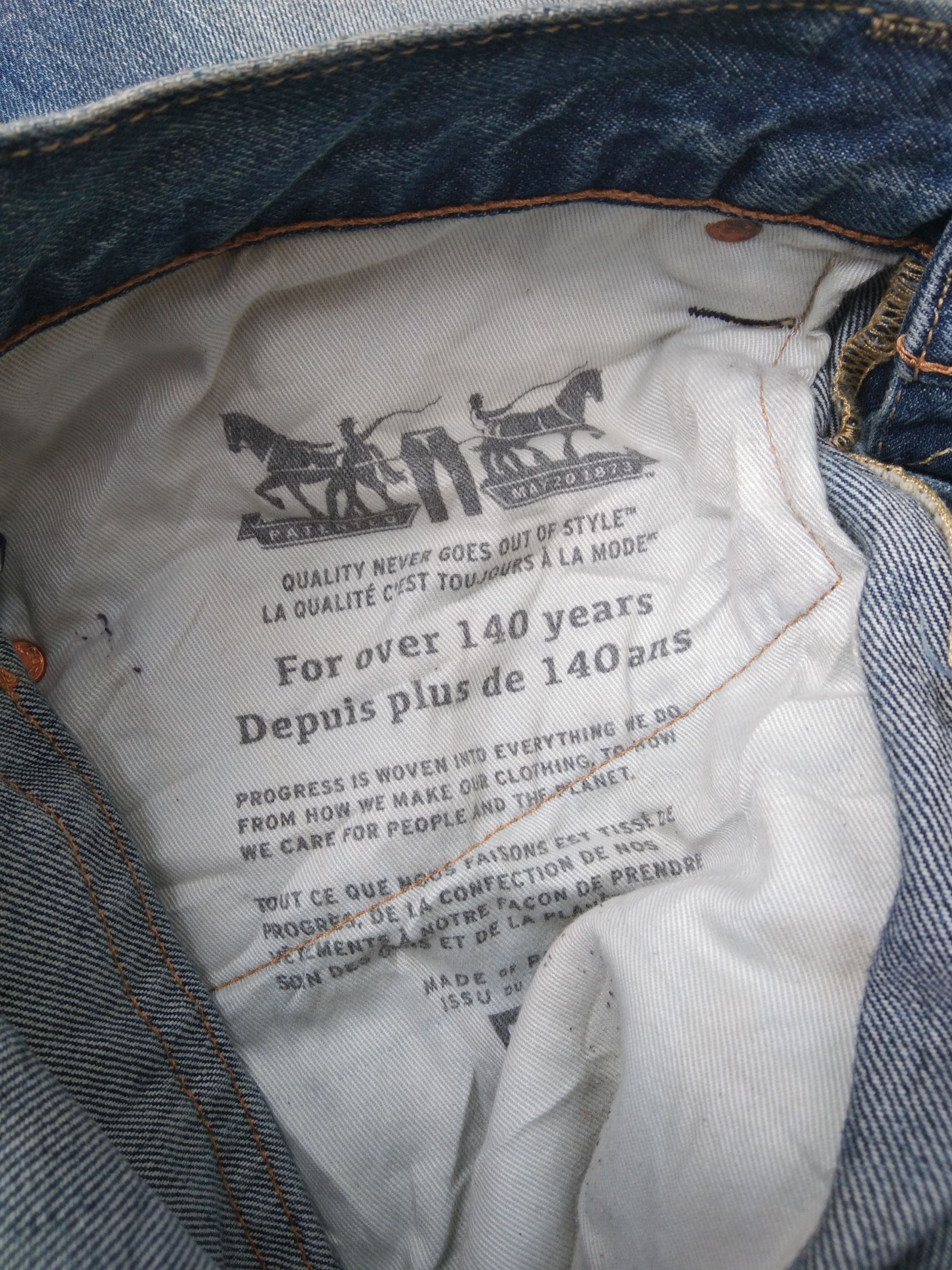 Jean × Levi's × Vintage Vintage Levis 502 Dirty Distressed Jeans 34x29.5 Size US 34 / EU 50 - 7 Thumbnail