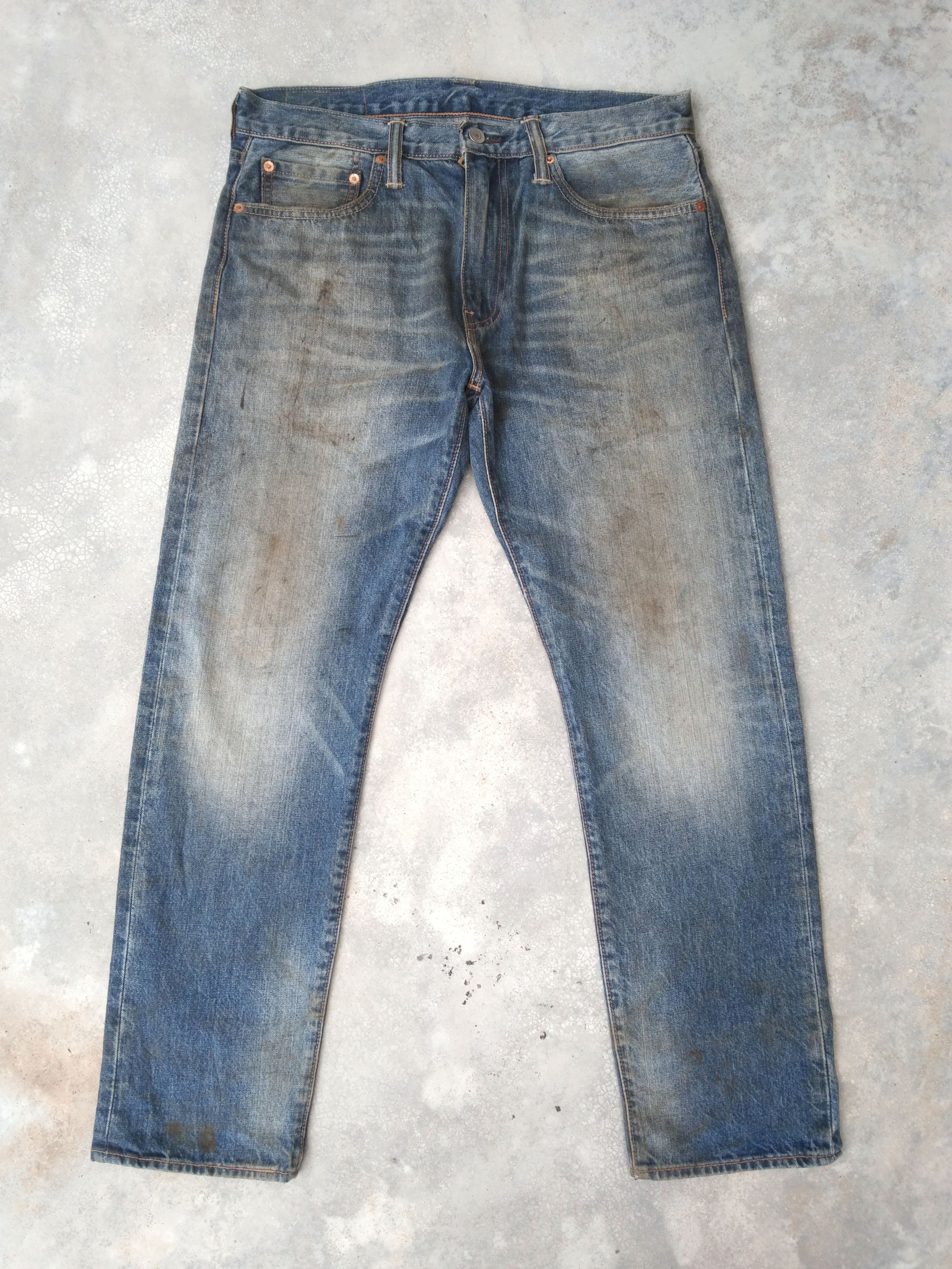 Jean × Levi's × Vintage Vintage Levis 502 Dirty Distressed Jeans 34x29.5 Size US 34 / EU 50 - 1 Thumbnail