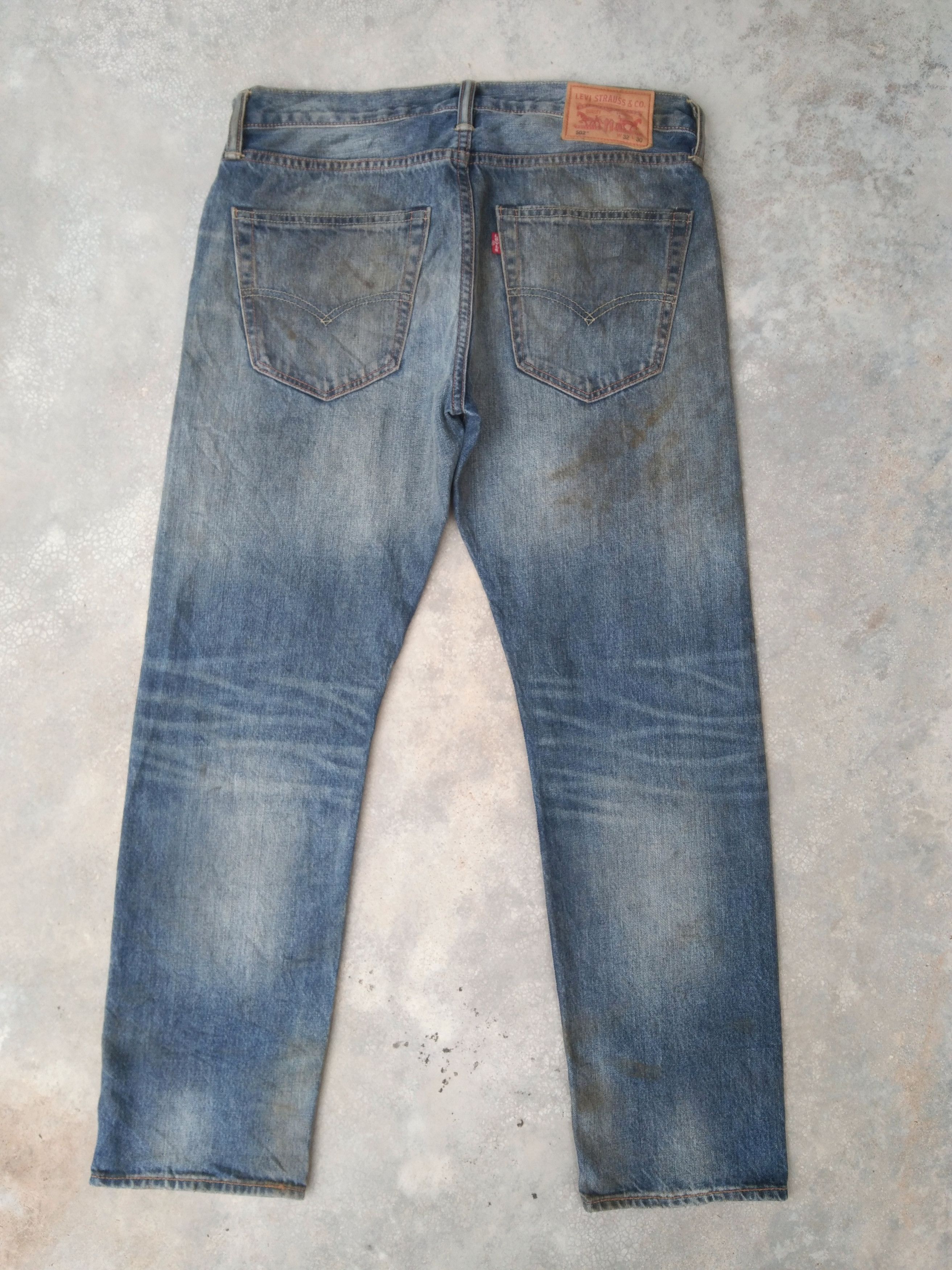 Jean × Levi's × Vintage Vintage Levis 502 Dirty Distressed Jeans 34x29.5 Size US 34 / EU 50 - 2 Thumbnail